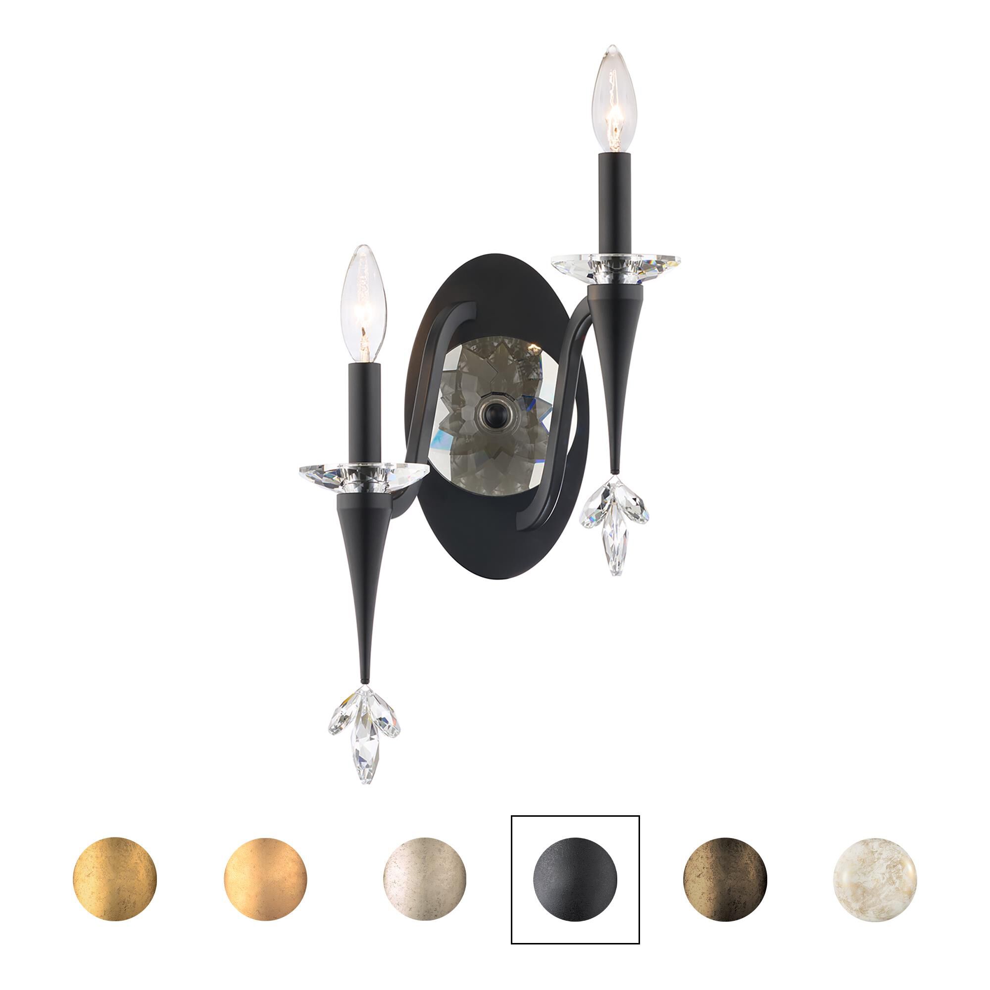 Shown in Heirloom Bronze finish and Clear Radiance crystal