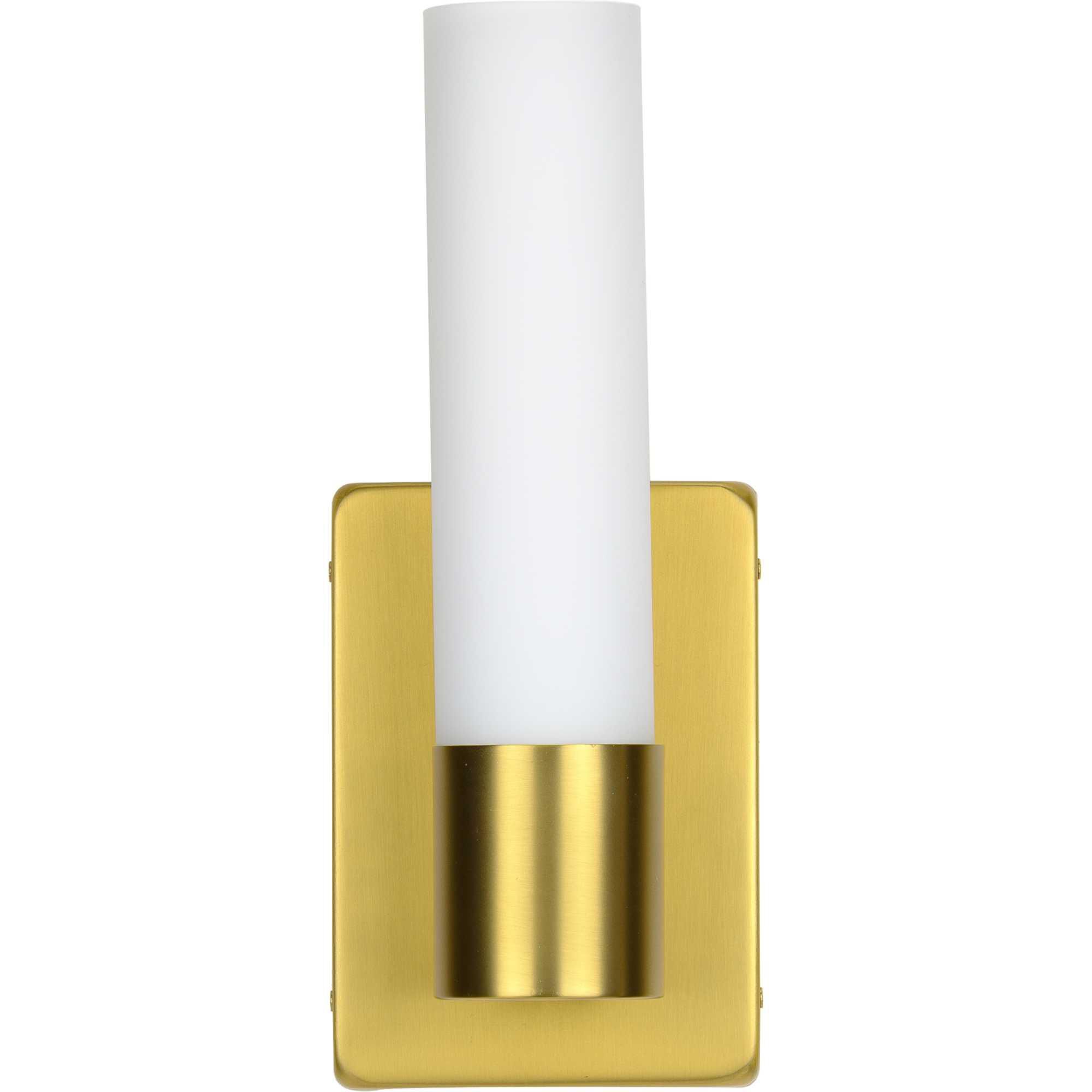 Shown in Satin Brass finish and Etched White glass