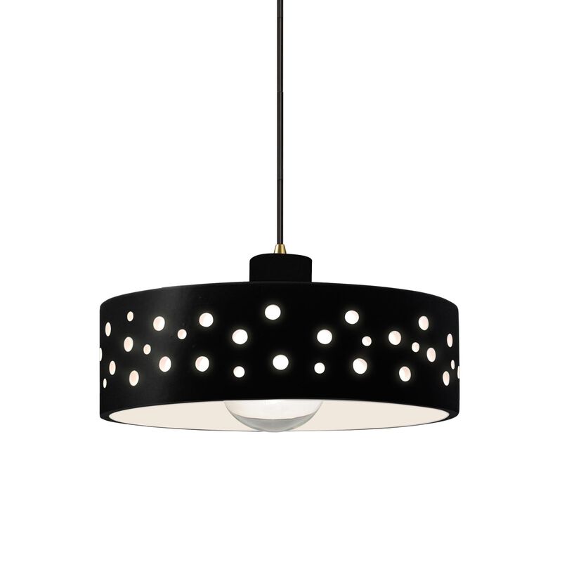 Perforated Dish 12 Inch Mini Pendant by Justice Design Group
