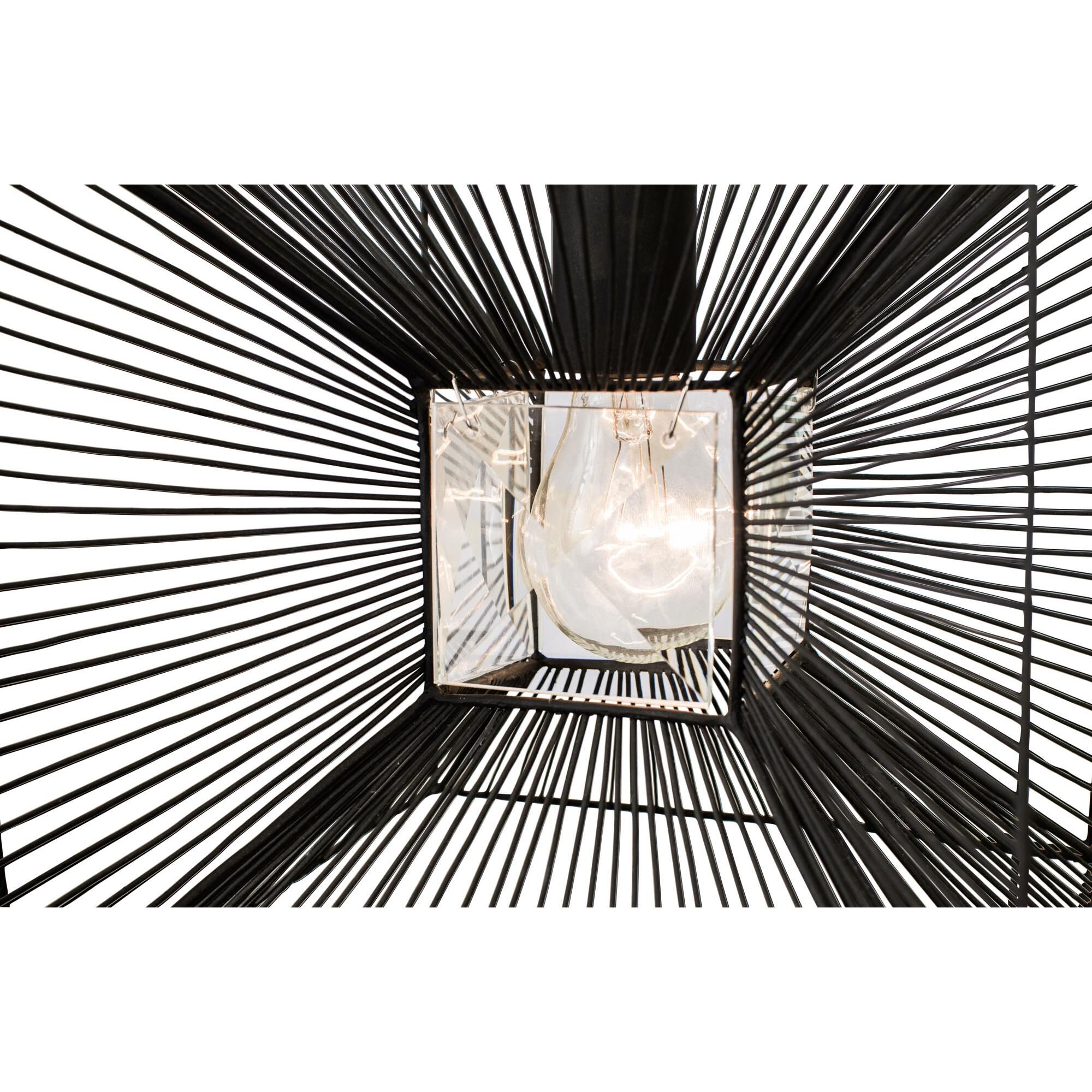 Shown in Carbon finish and Black and Clear Premium Faceted Panels crystal