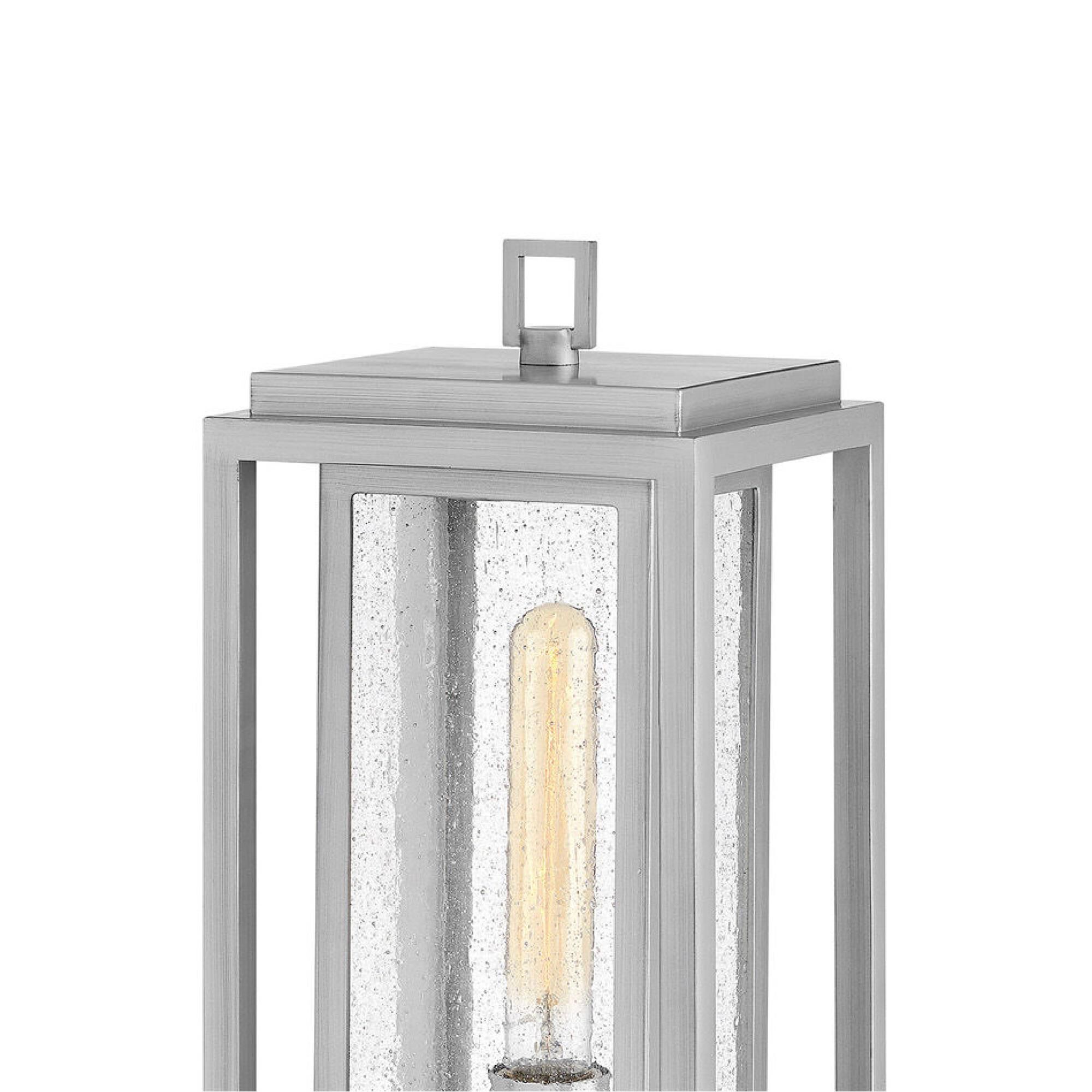 Shown in Satin Nickel finish and Clear Seedy glass and 120 Volt accent