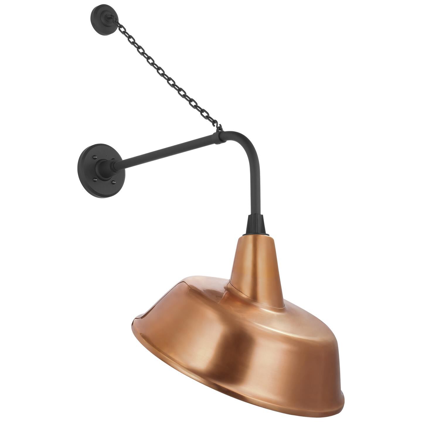 Shown in Matte Black finish and Copper shade