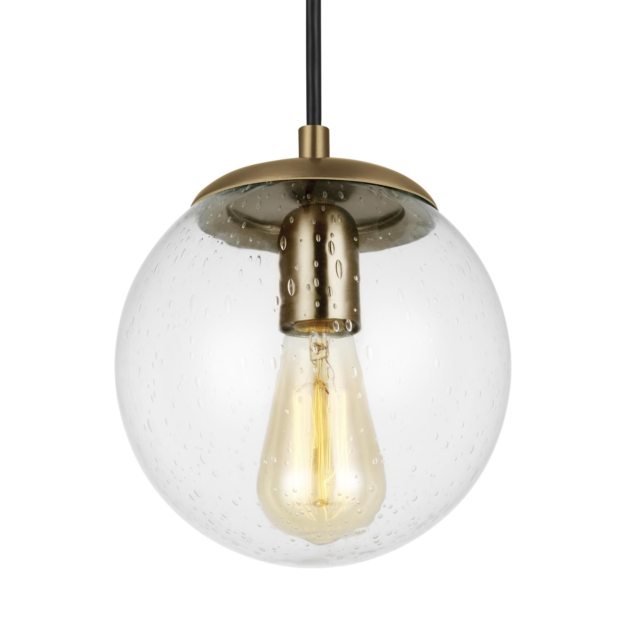 Shown in Satin Bronze finish and Clear Seeded glass
