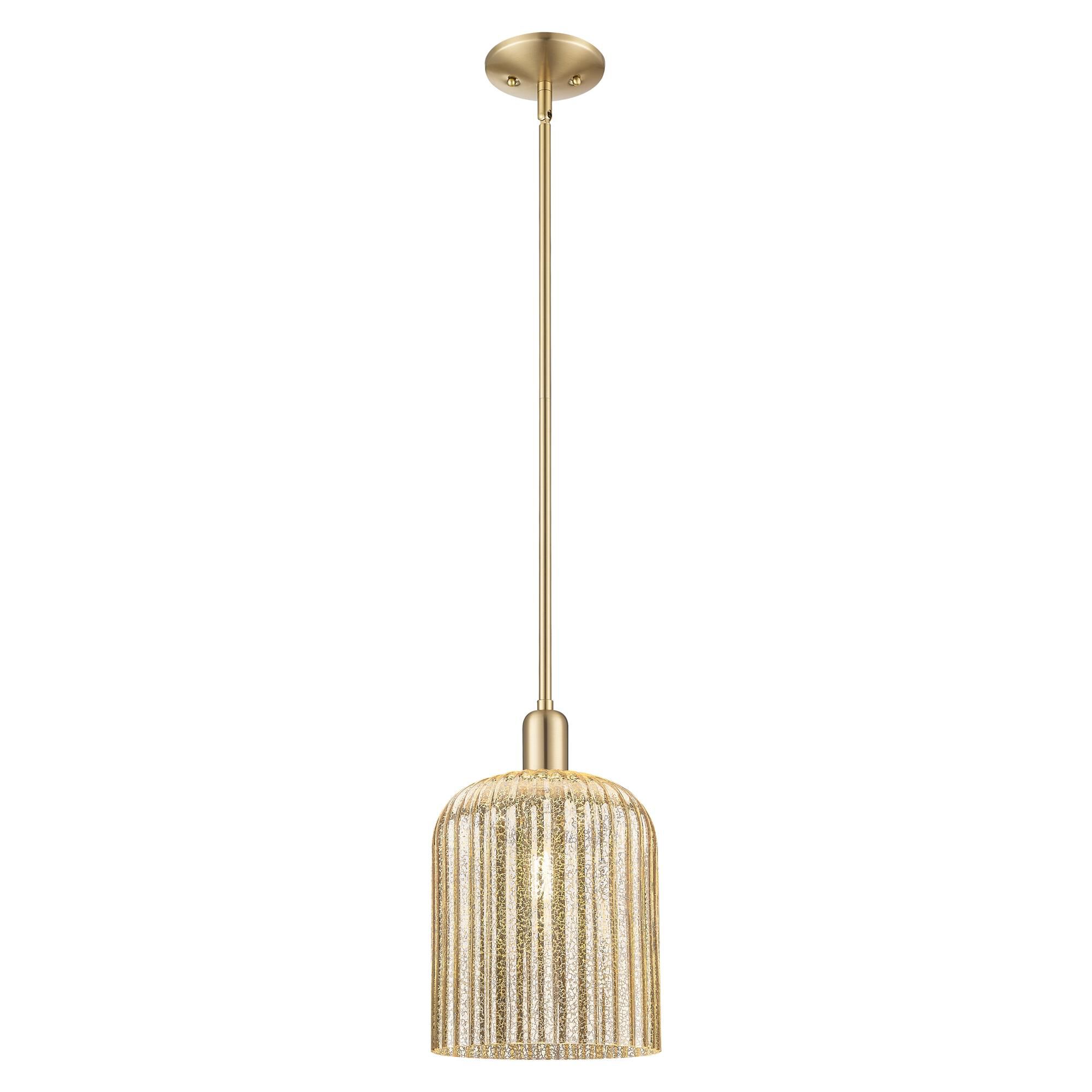 Shown in Champagne Bronze finish and Mercury glass