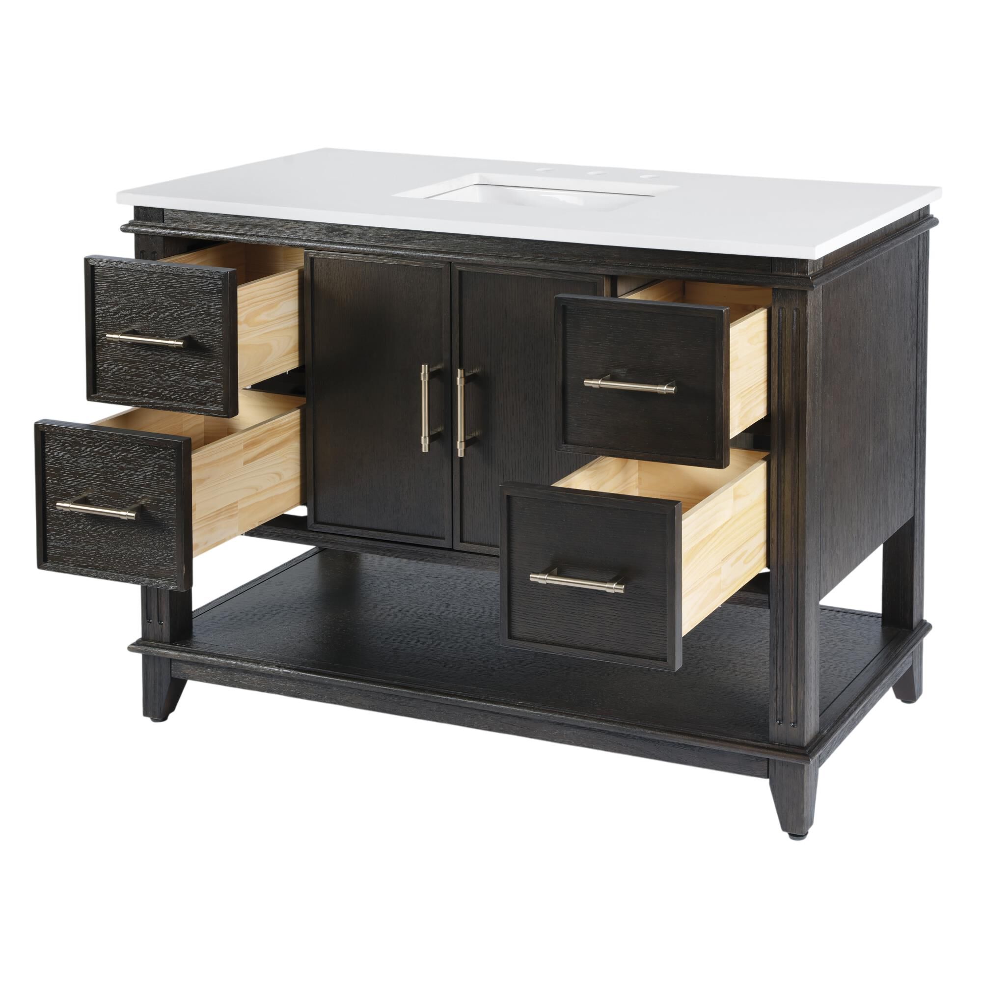 Shown in Dark Roast Coffee Wire Brushed finish