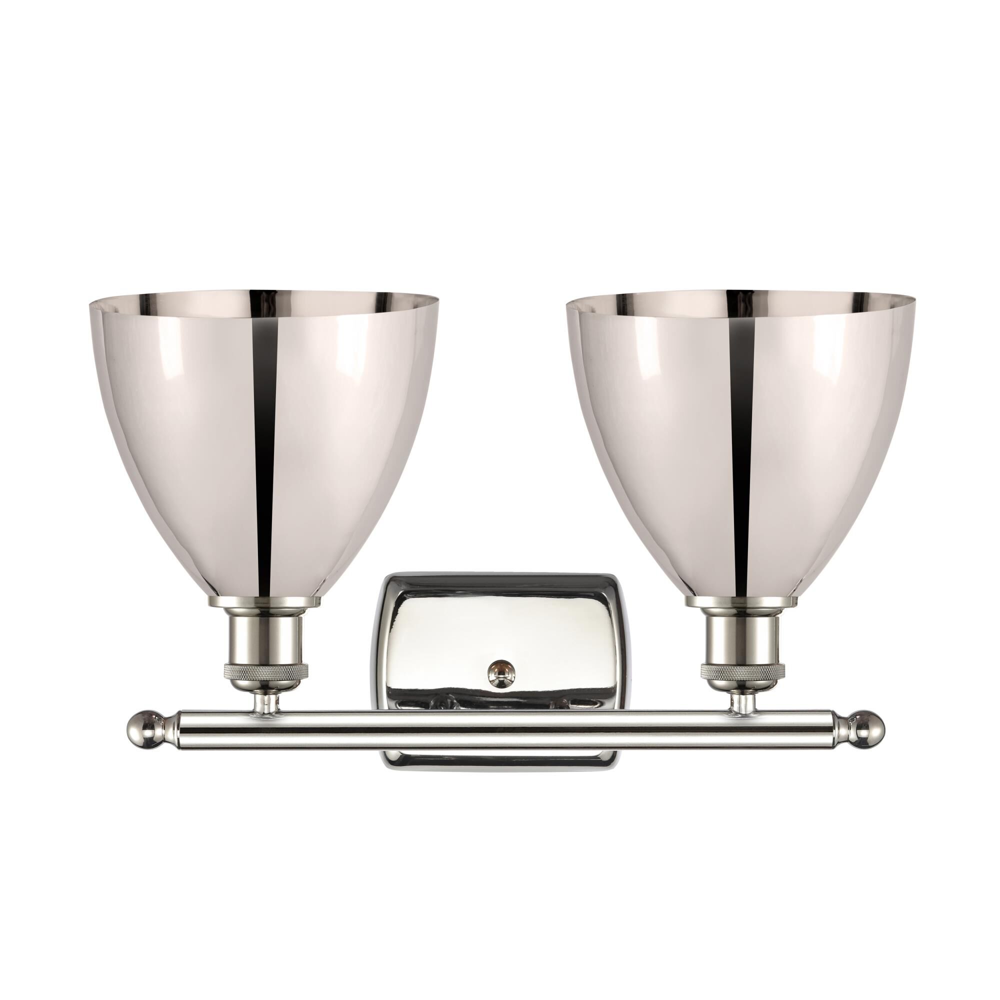 Shown in Polished Nickel finish and Polished Nickel Ballston Dome shade