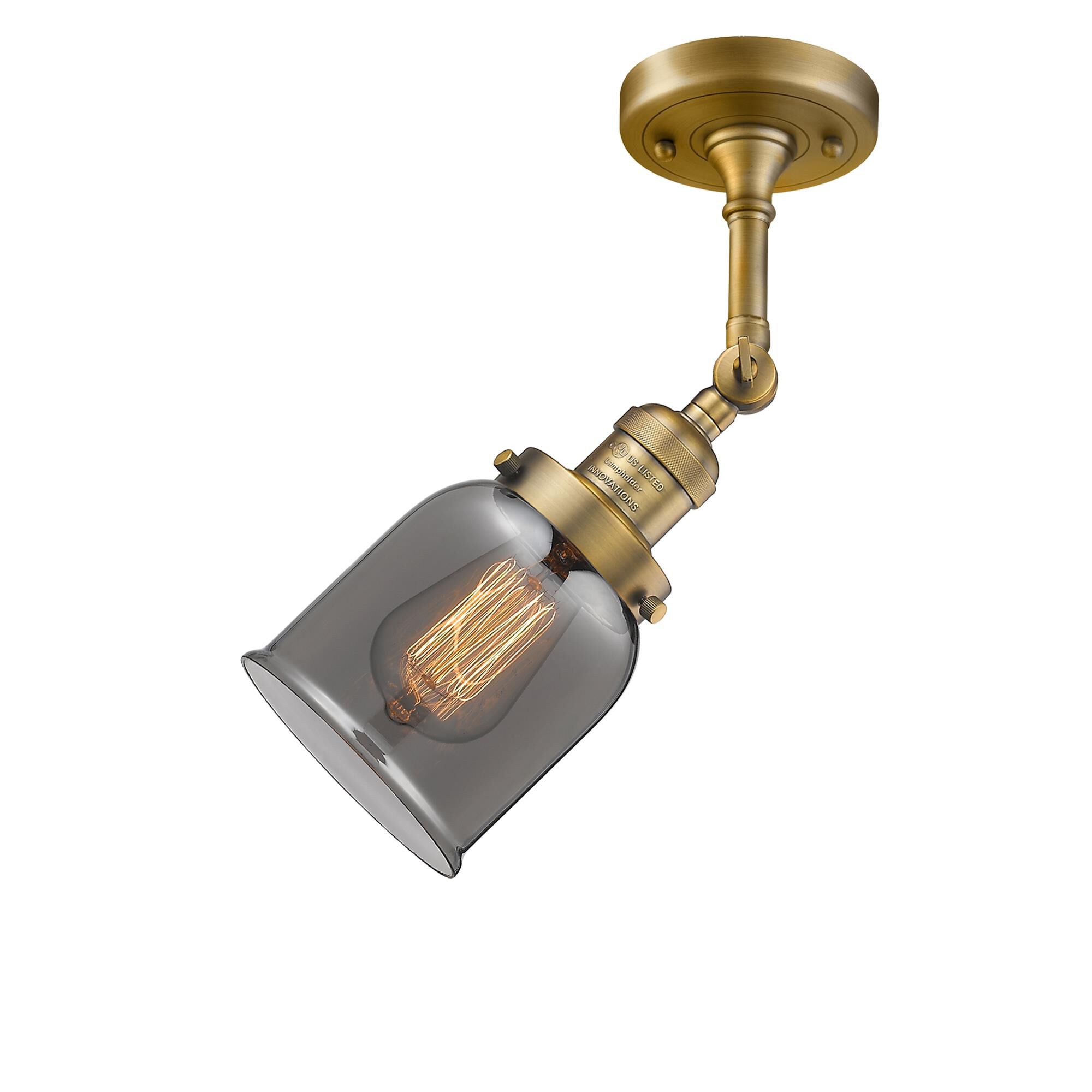 Bruno Marashlian Small Bell 5 Inch 1 Light Semi Flush Mount by Innovations Lighting