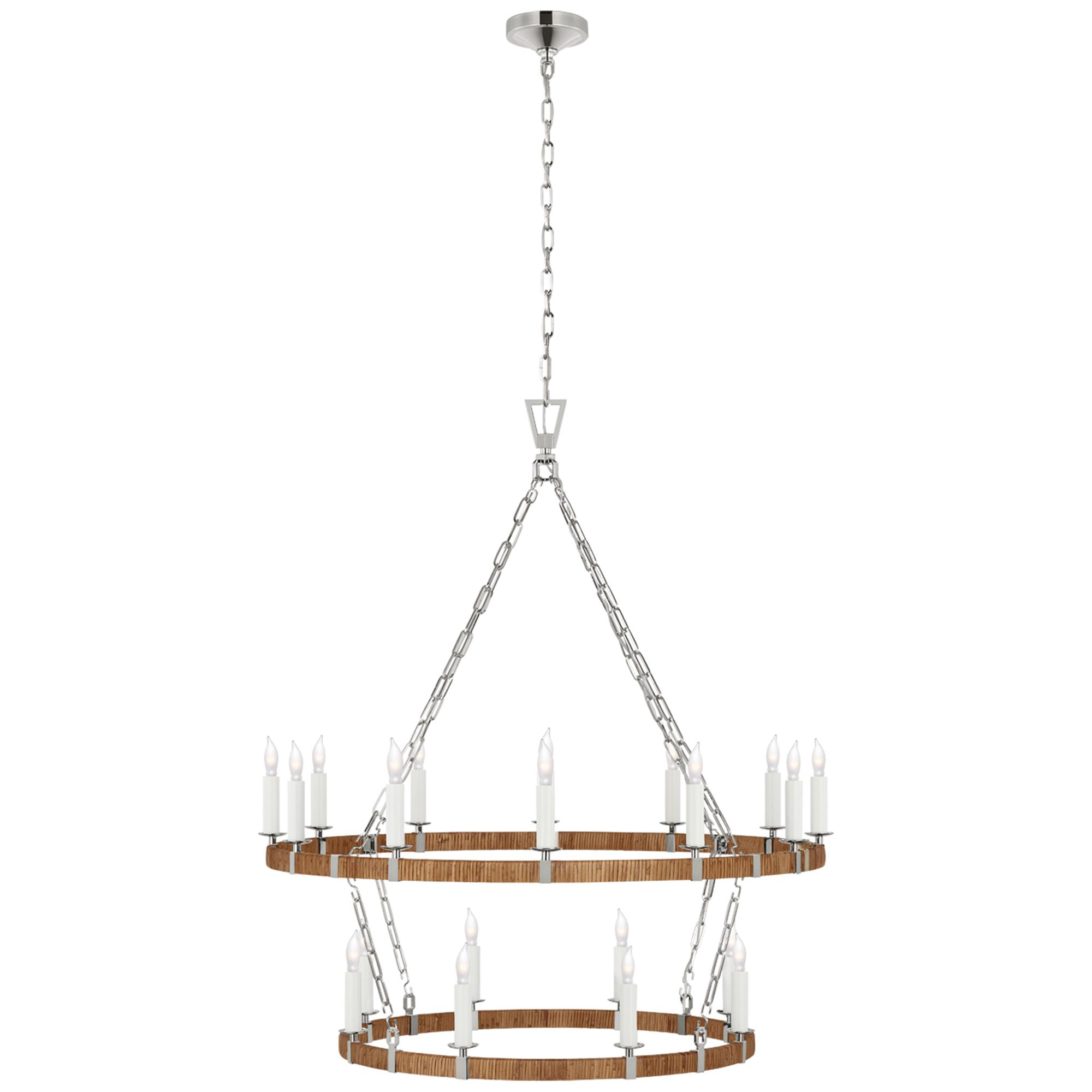 Shown in Polished Nickel and Natural Rattan finish