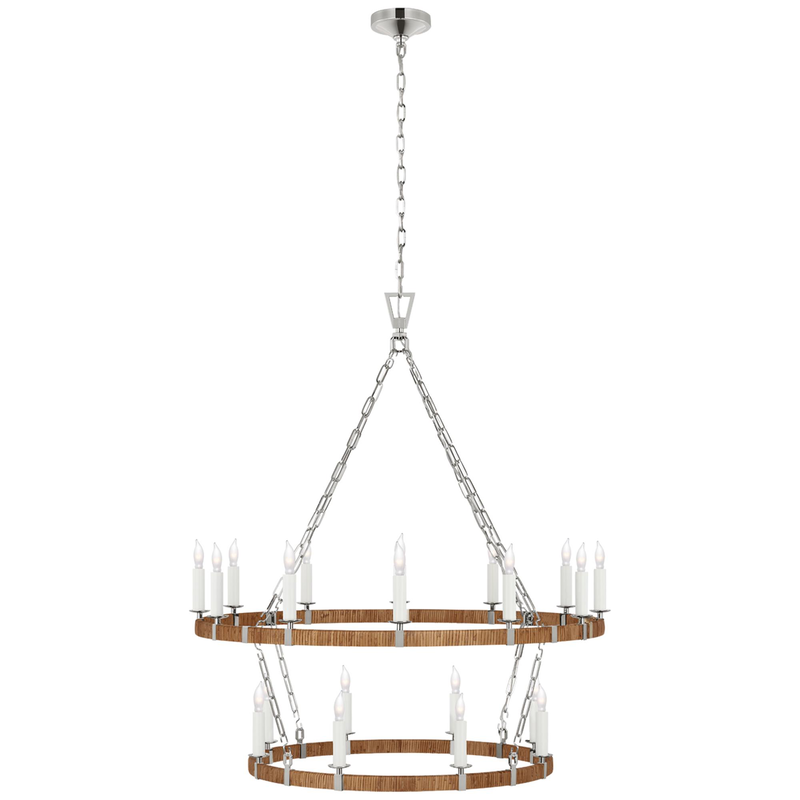 Chapman & Myers Darlana Wrapped 39 Inch 20 Light LED Chandelier by Visual Comfort Signature Collection