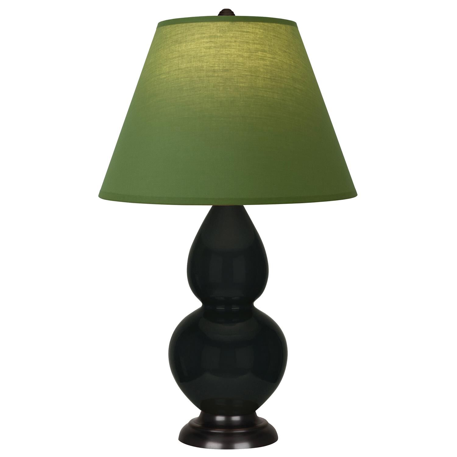 Shown in Obsidian finish and Tea Green and Taupe shade and Deep Patina Bronze accent