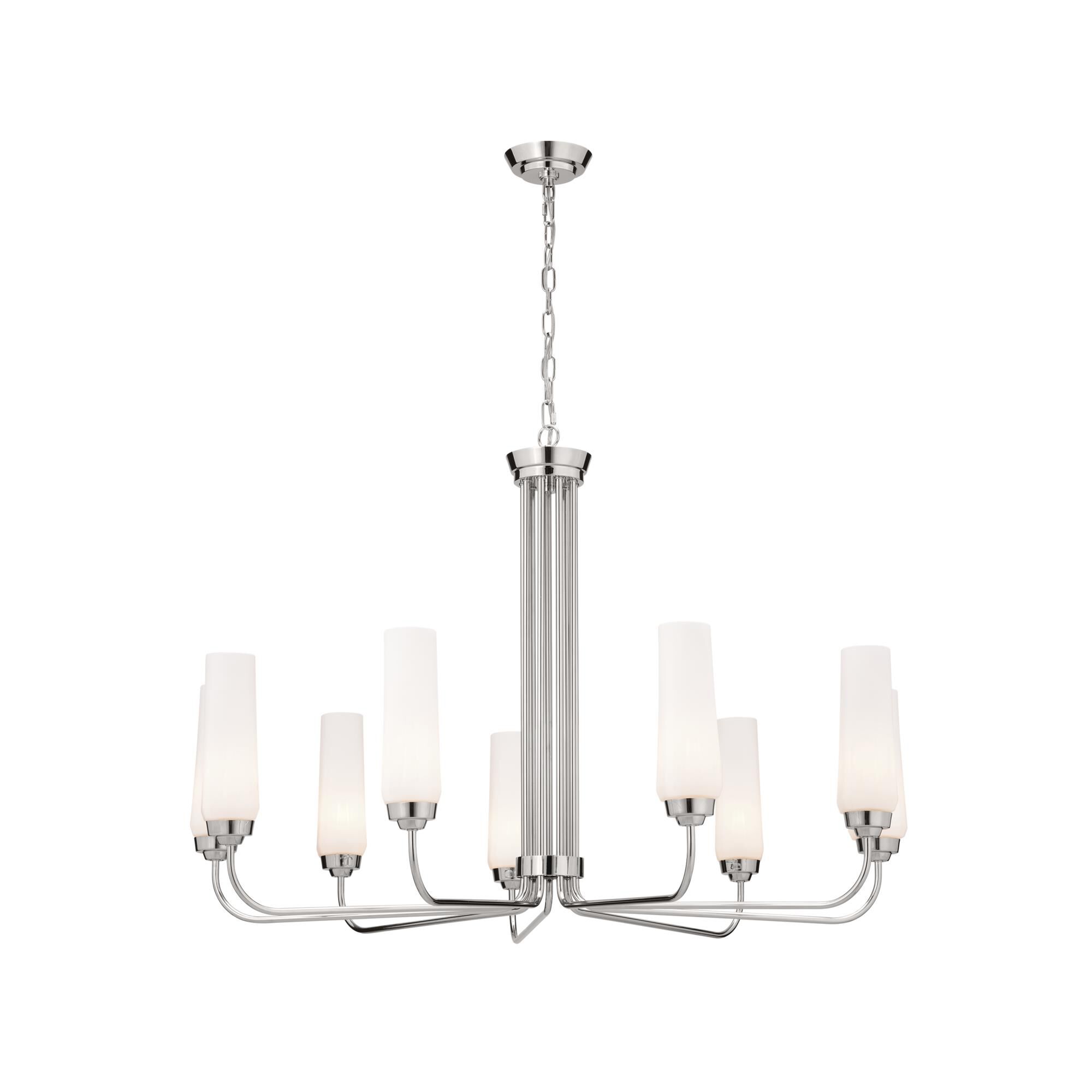 Shown in Polished Nickel finish and Opal glass