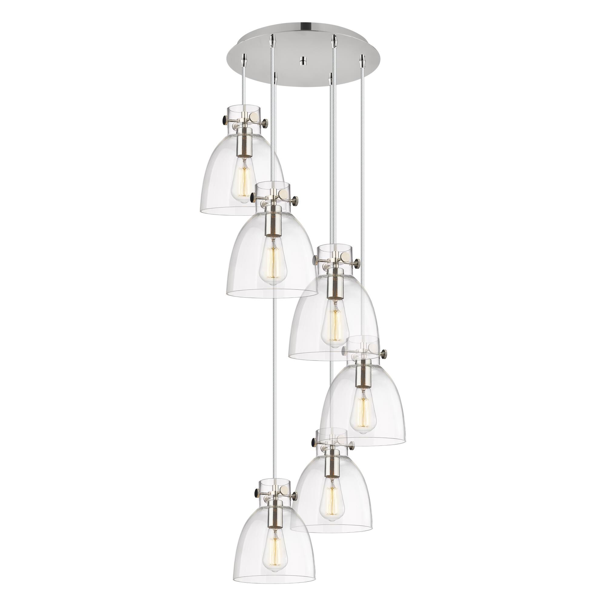 Bruno Marashlian Newton Bell 18 Inch 6 Light Multi Light Pendant by Innovations Lighting