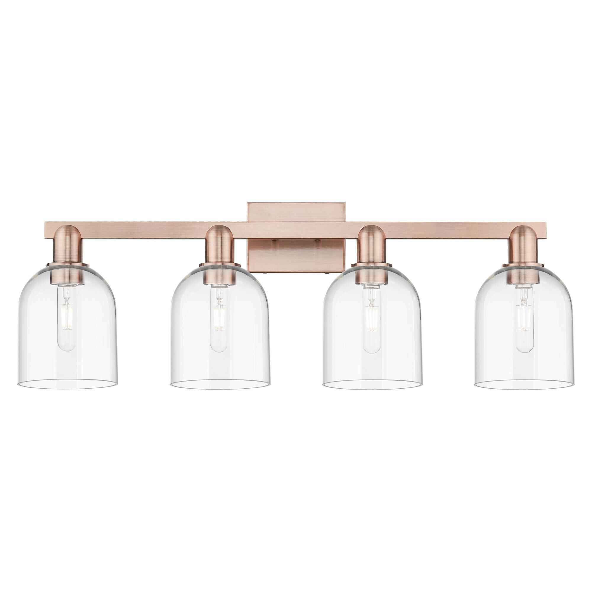 Shown in Antique Copper finish and Clear glass