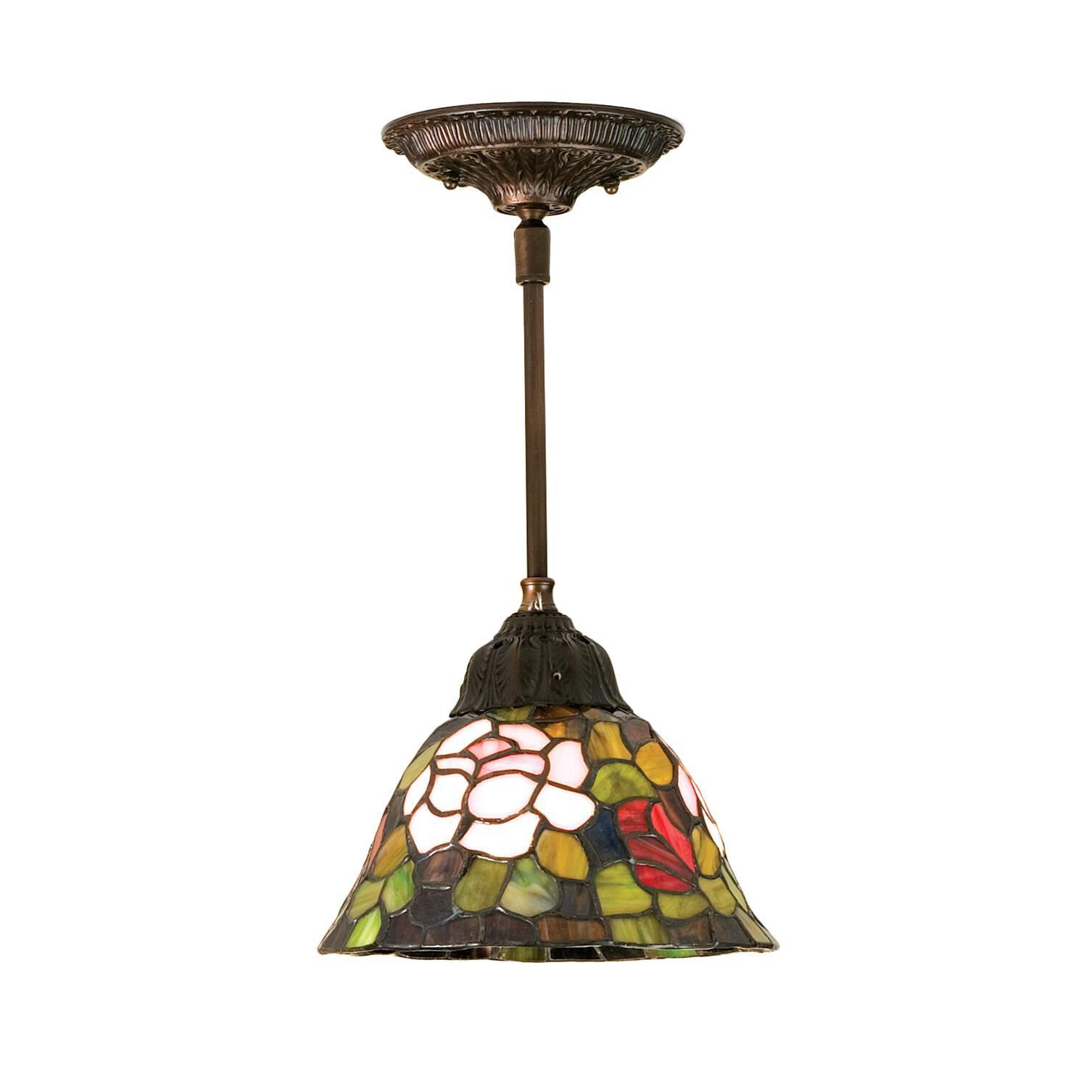 Tiffany Rosebush 8 Inch Mini Pendant by Meyda Lighting