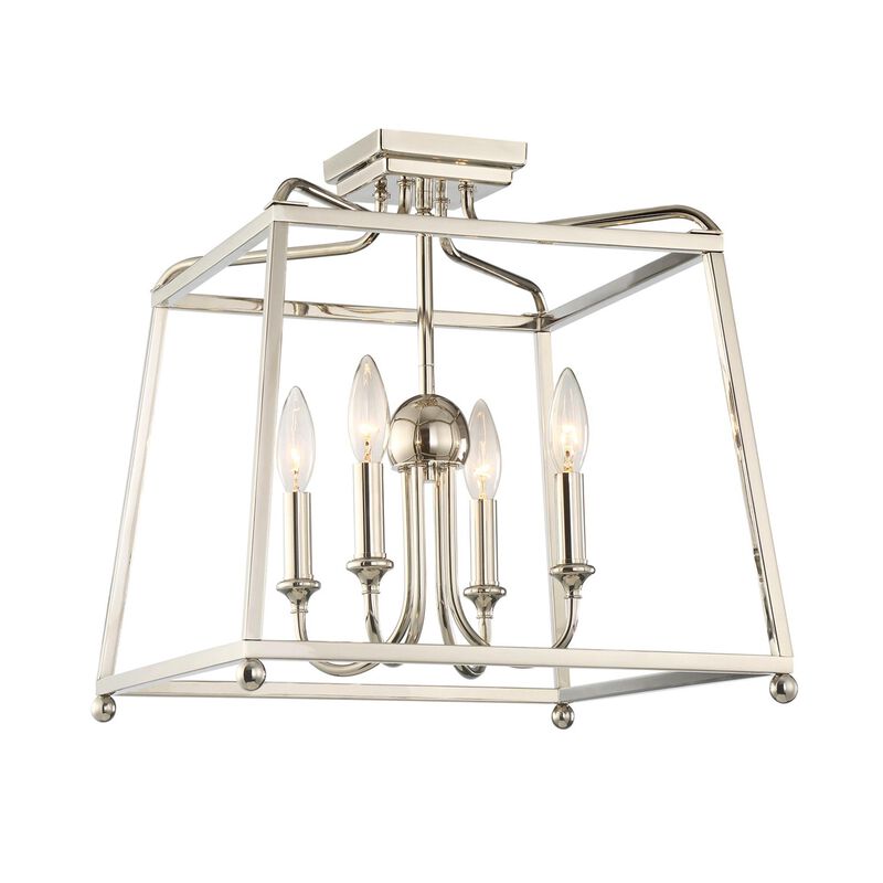 Libby Langdon Sylvan 16 Inch 4 Light Semi Flush Mount by Crystorama