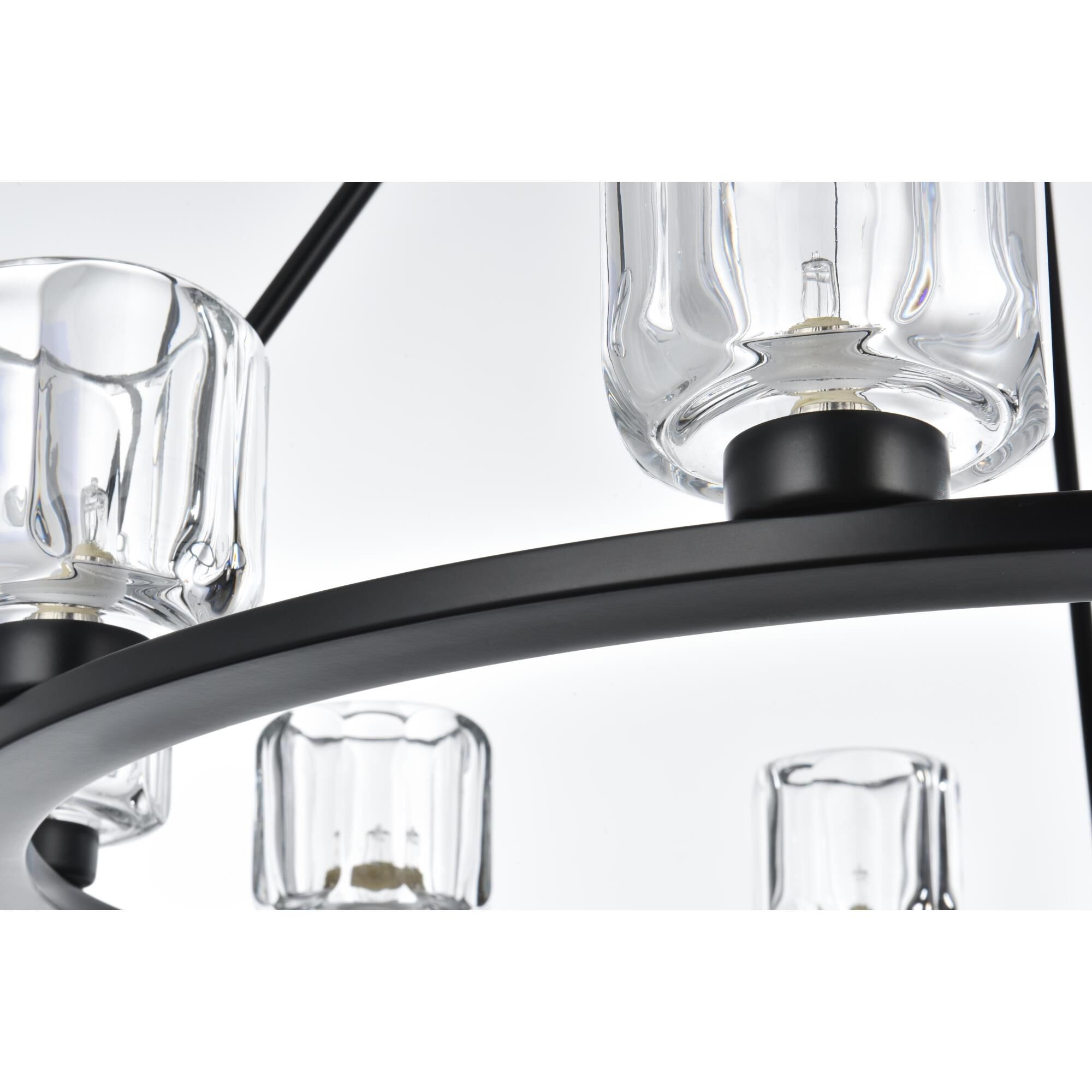 Shown in Black  finish and Clear glass