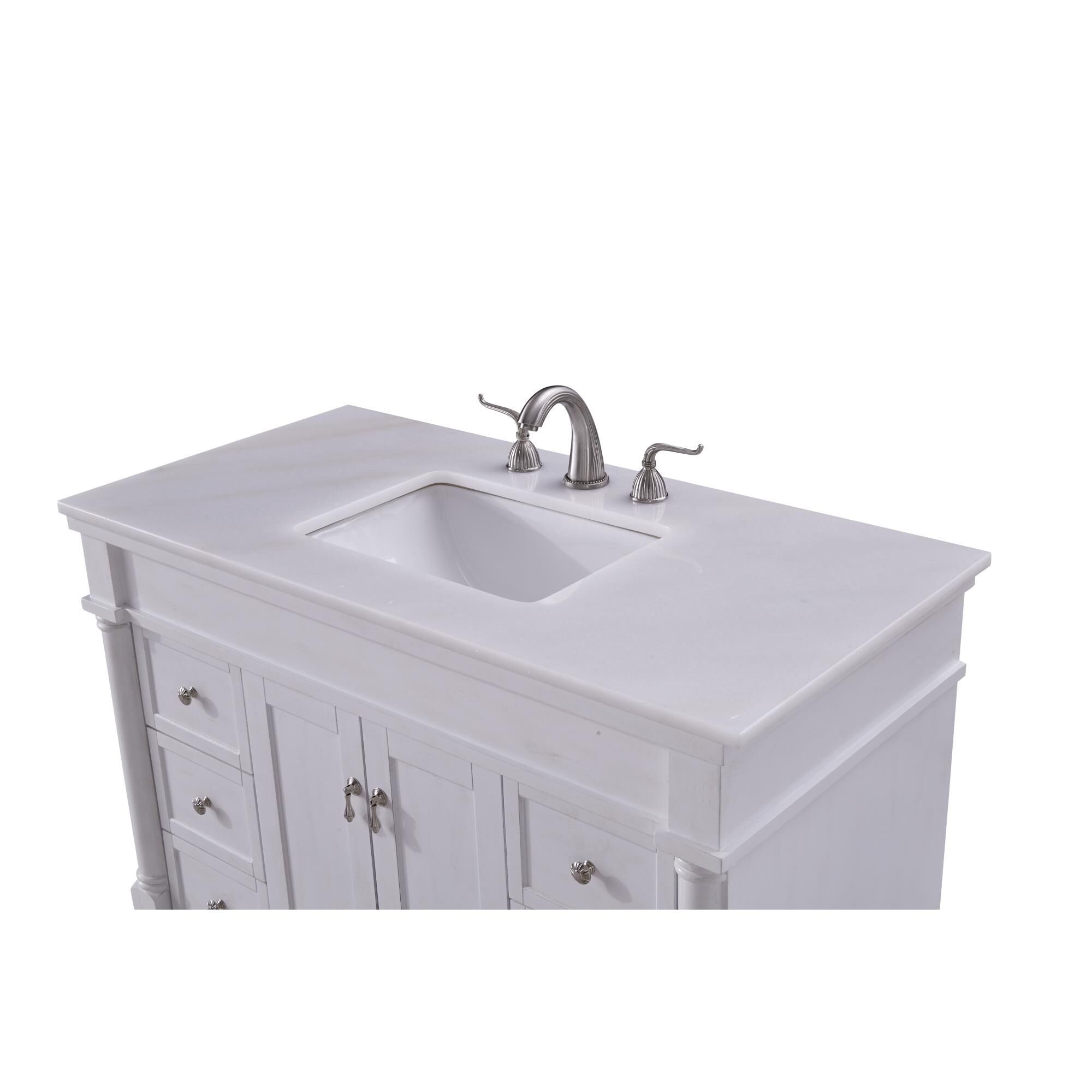 Shown in Antique White finish