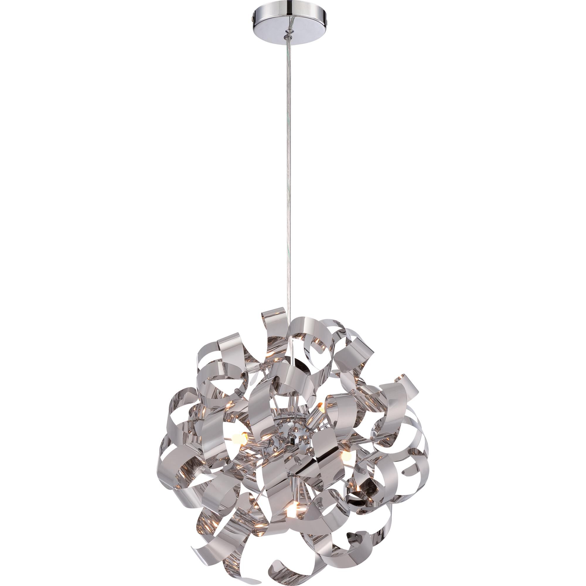 Platinum Collection Ribbons 17 Inch Large Pendant by Quoizel
