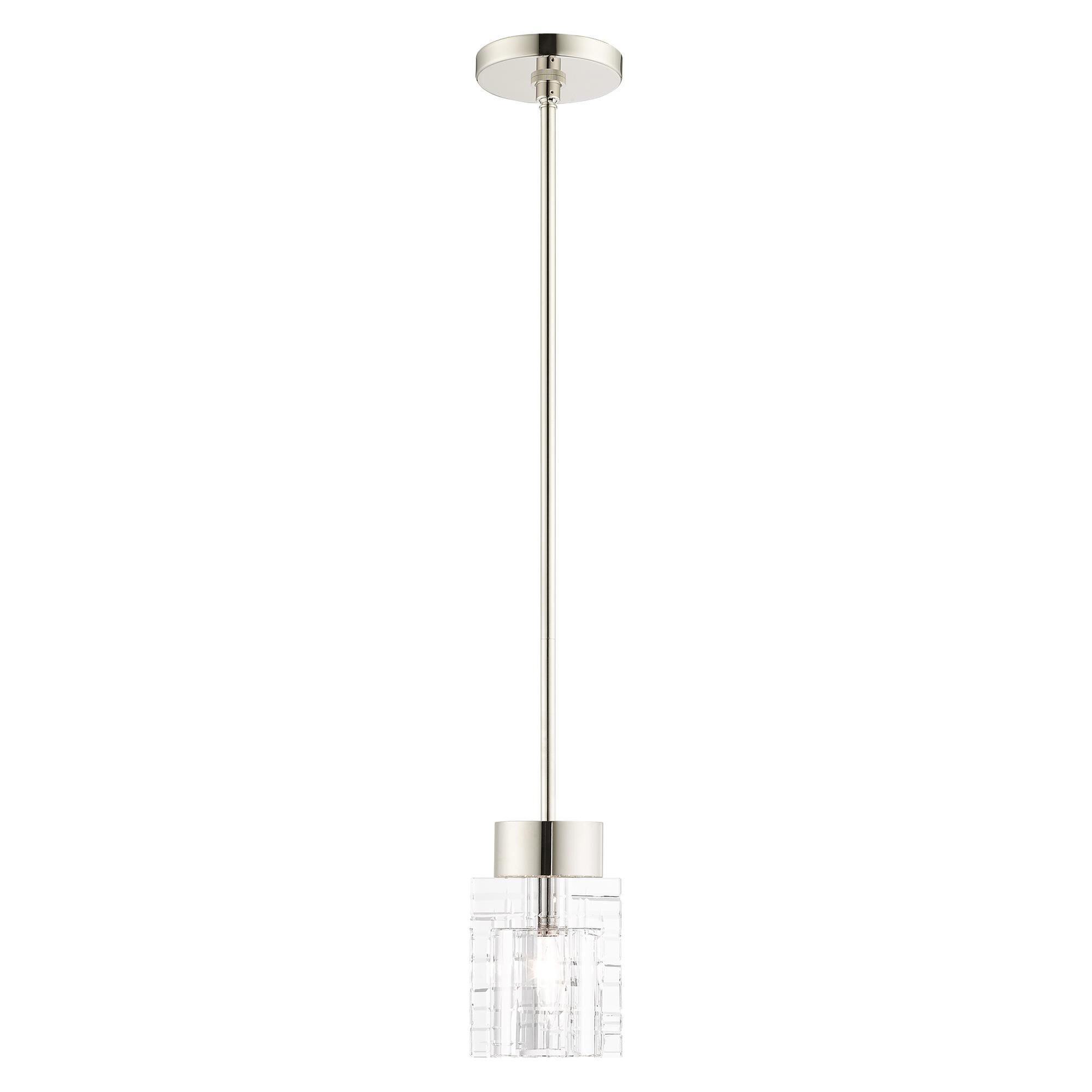 Shown in Polished Nickel finish and Clear Crystals glass and Clear Crystals shade