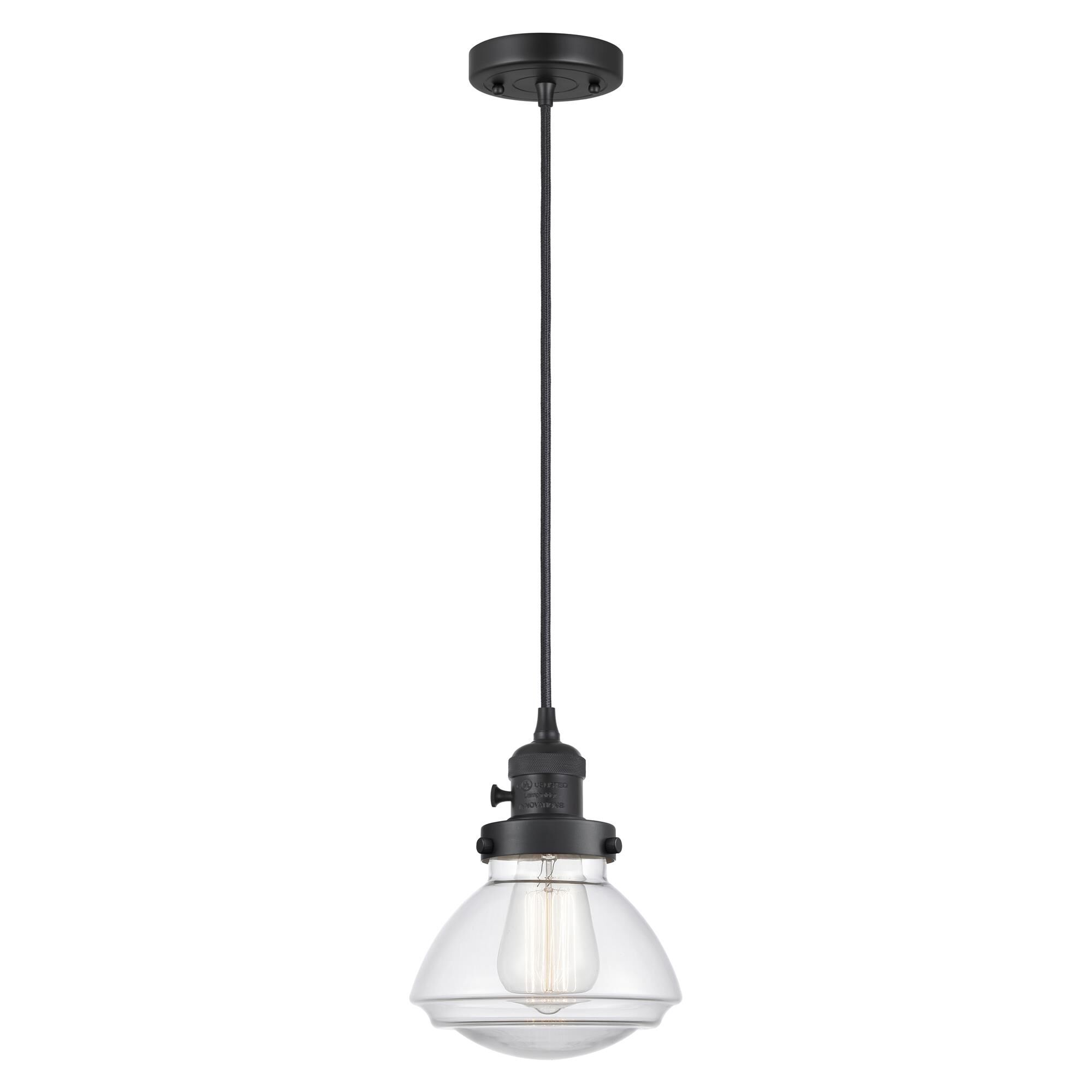 Shown in Matte Black finish and Clear glass