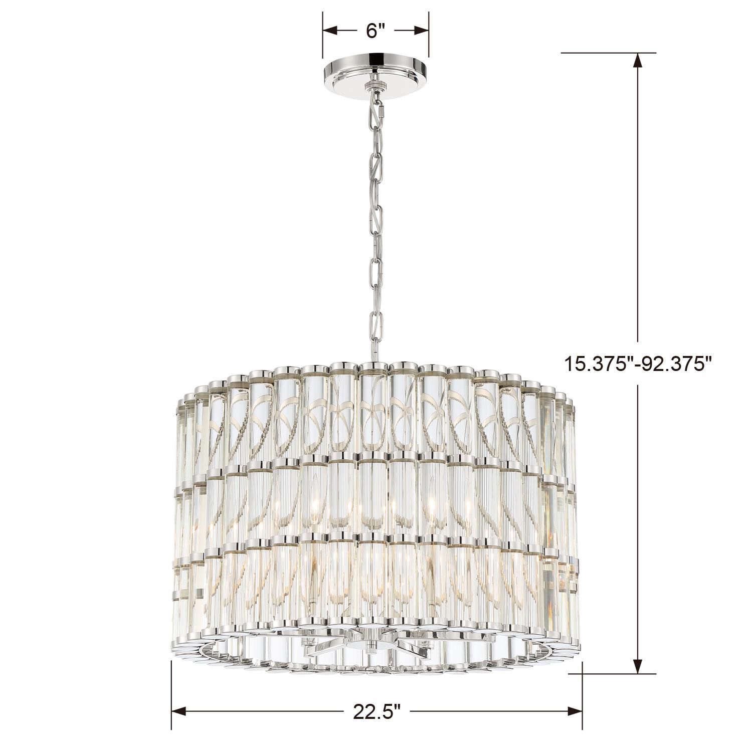 Libby Langdon Elliot 22 Inch 6 Light Chandelier by Crystorama