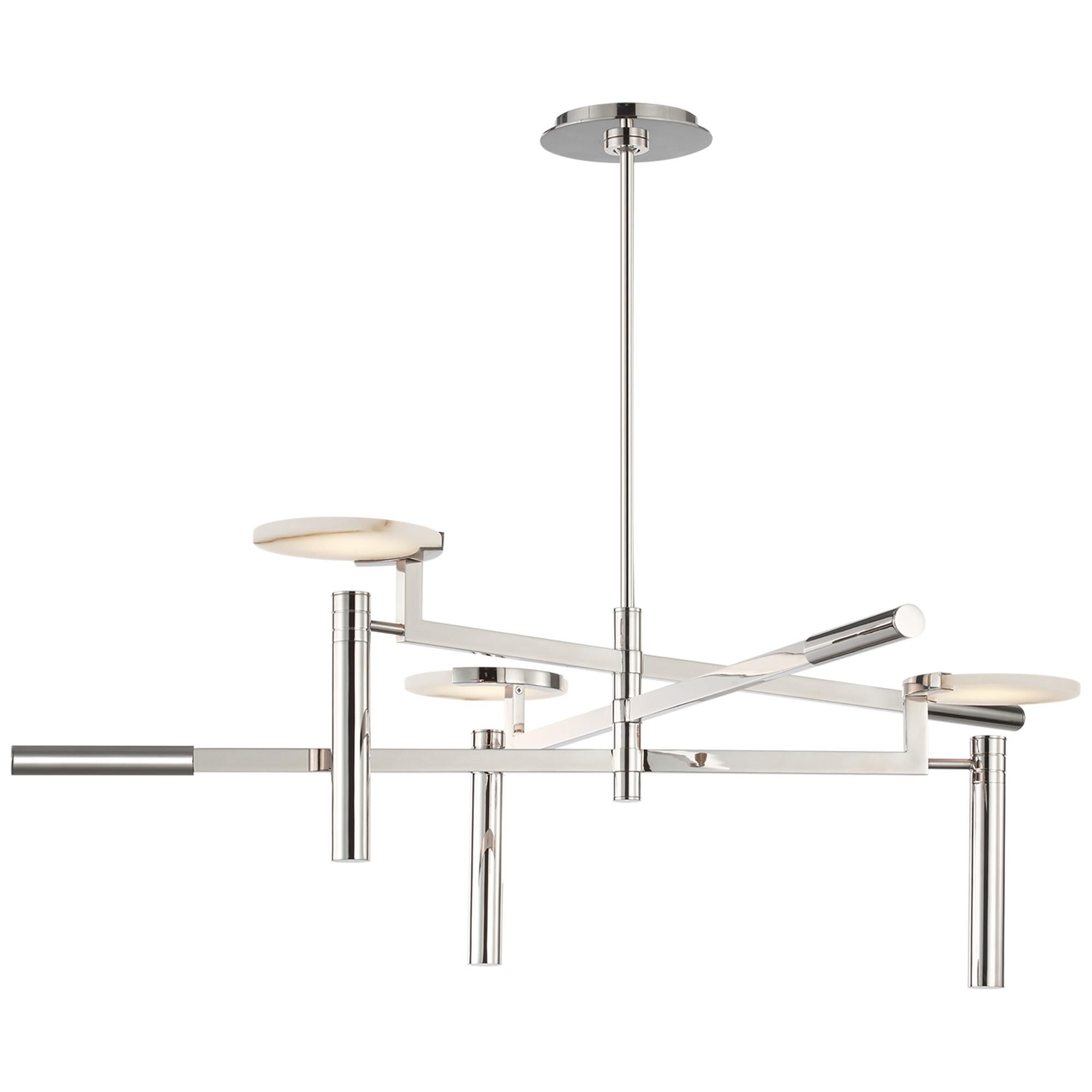 Shown in Polished Nickel finish and Alabaster shade