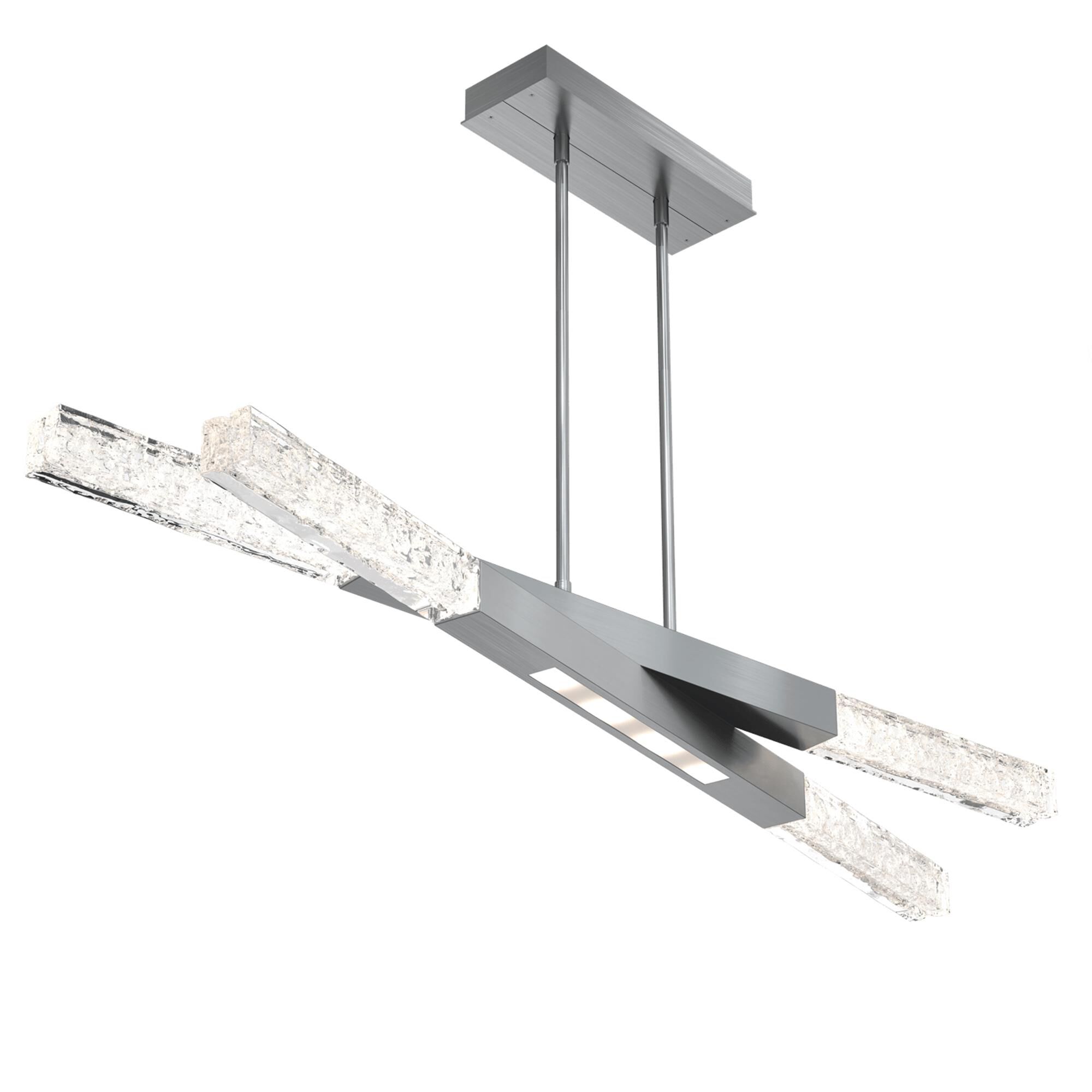 Glacier 51 Inch 8 Light Linear Chandelier,