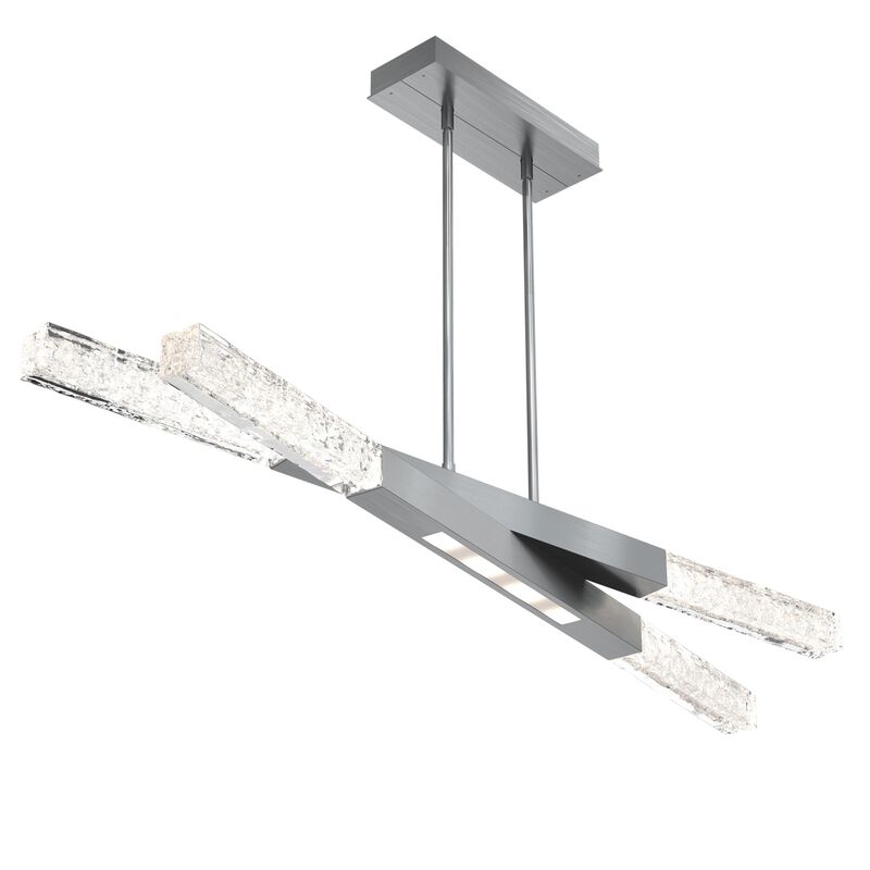 Glacier 51 Inch 8 Light Linear Chandelier by Hammerton Studio