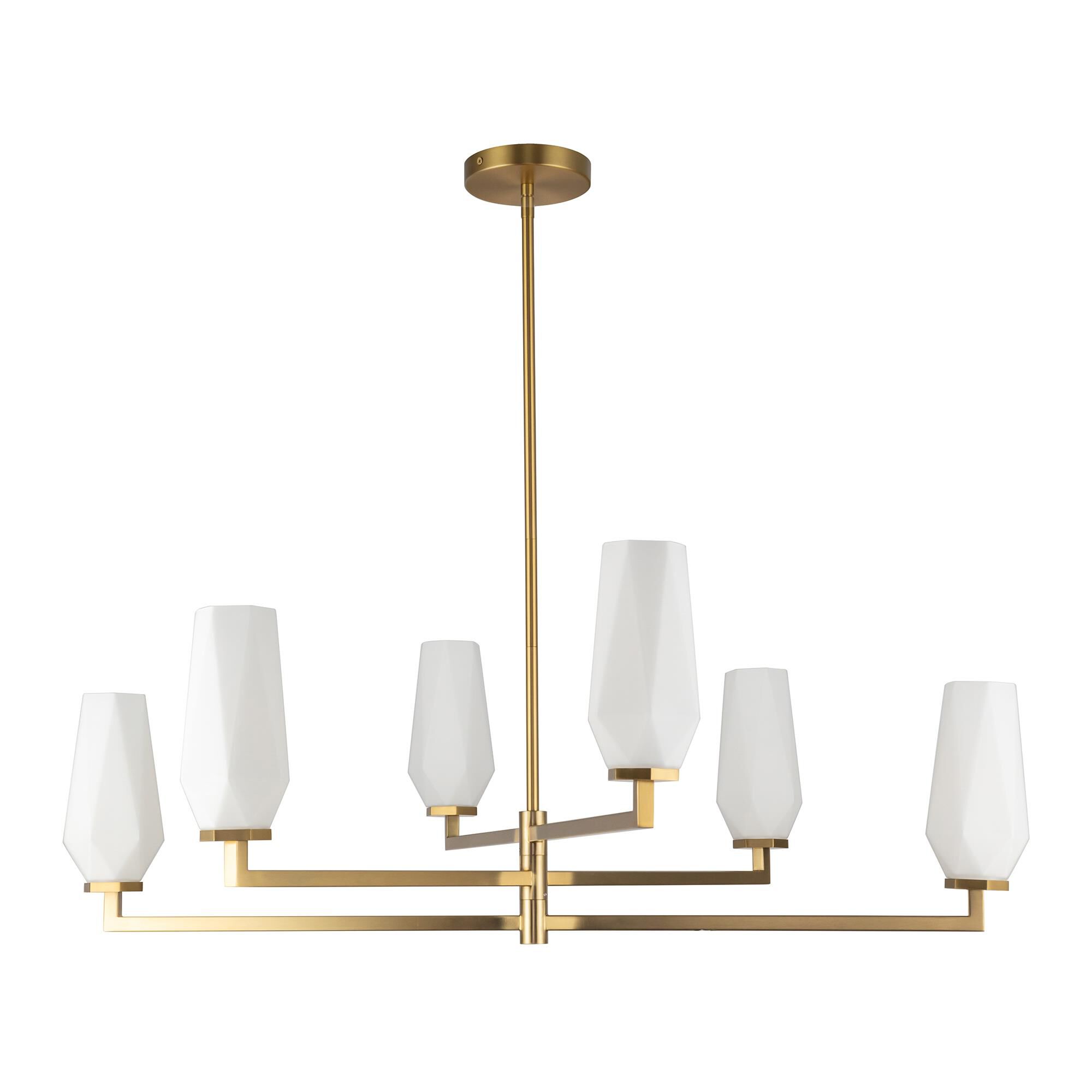 Shown in Brushed Gold/Opal Glass|matte Black/Opal Glass finish and Opal glass and Opal Glass shade