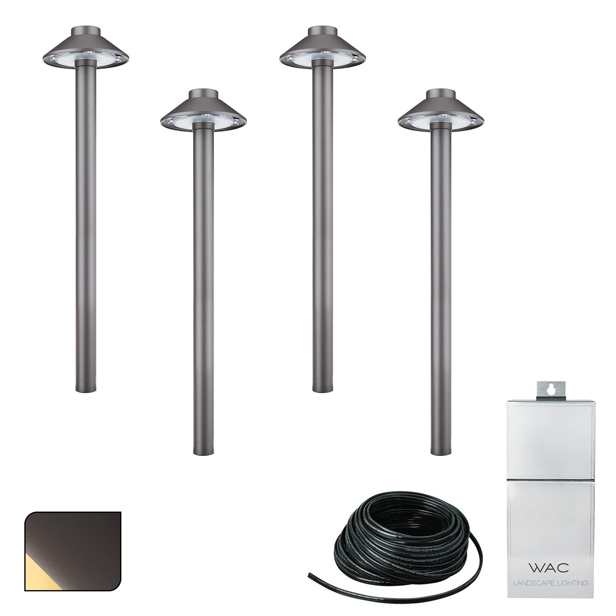 Interpath 15 Inch Decorative Pathway Light Pack of 4 Kit  by WAC Lighting