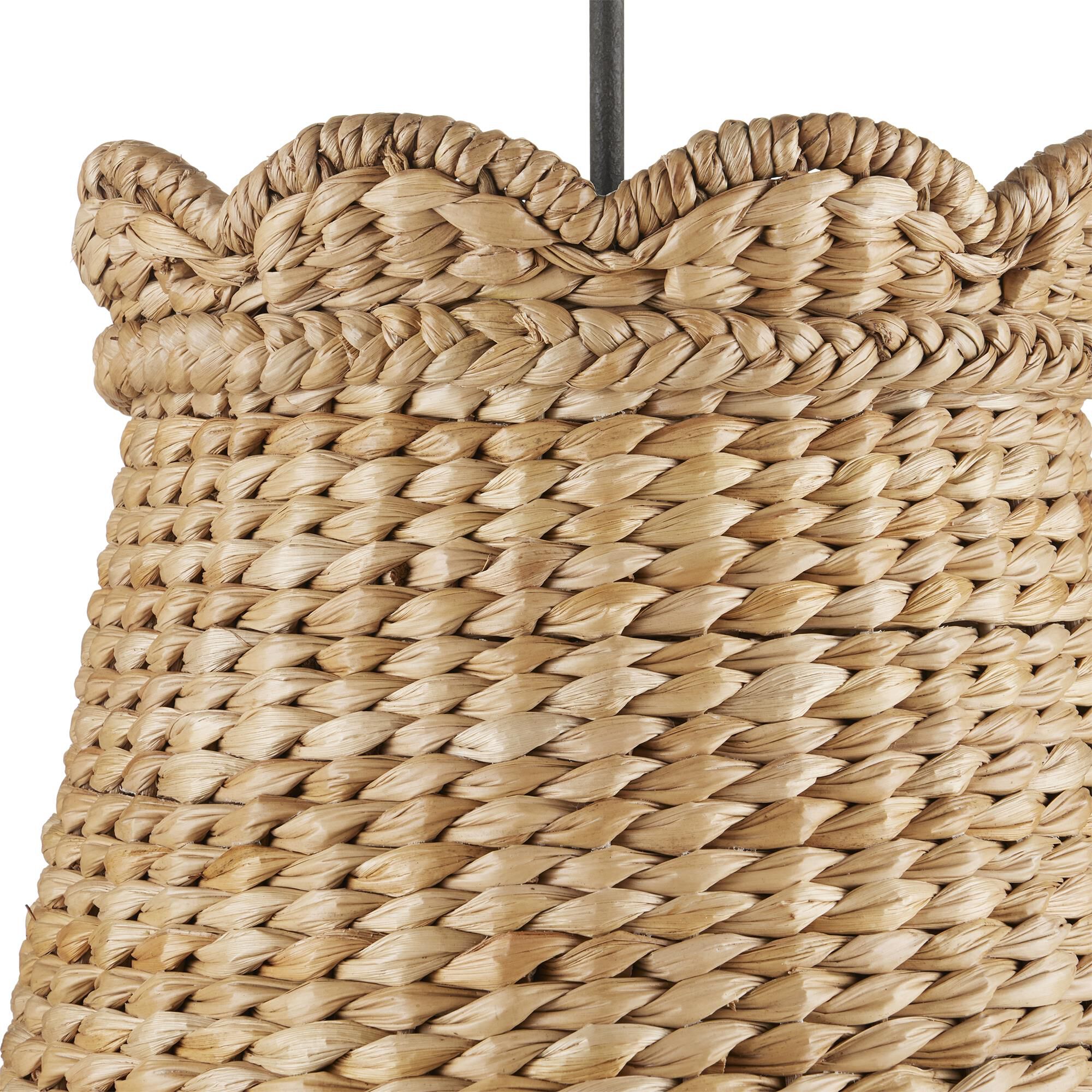 Shown in Natural finish and Natural Water Hyacinth shade