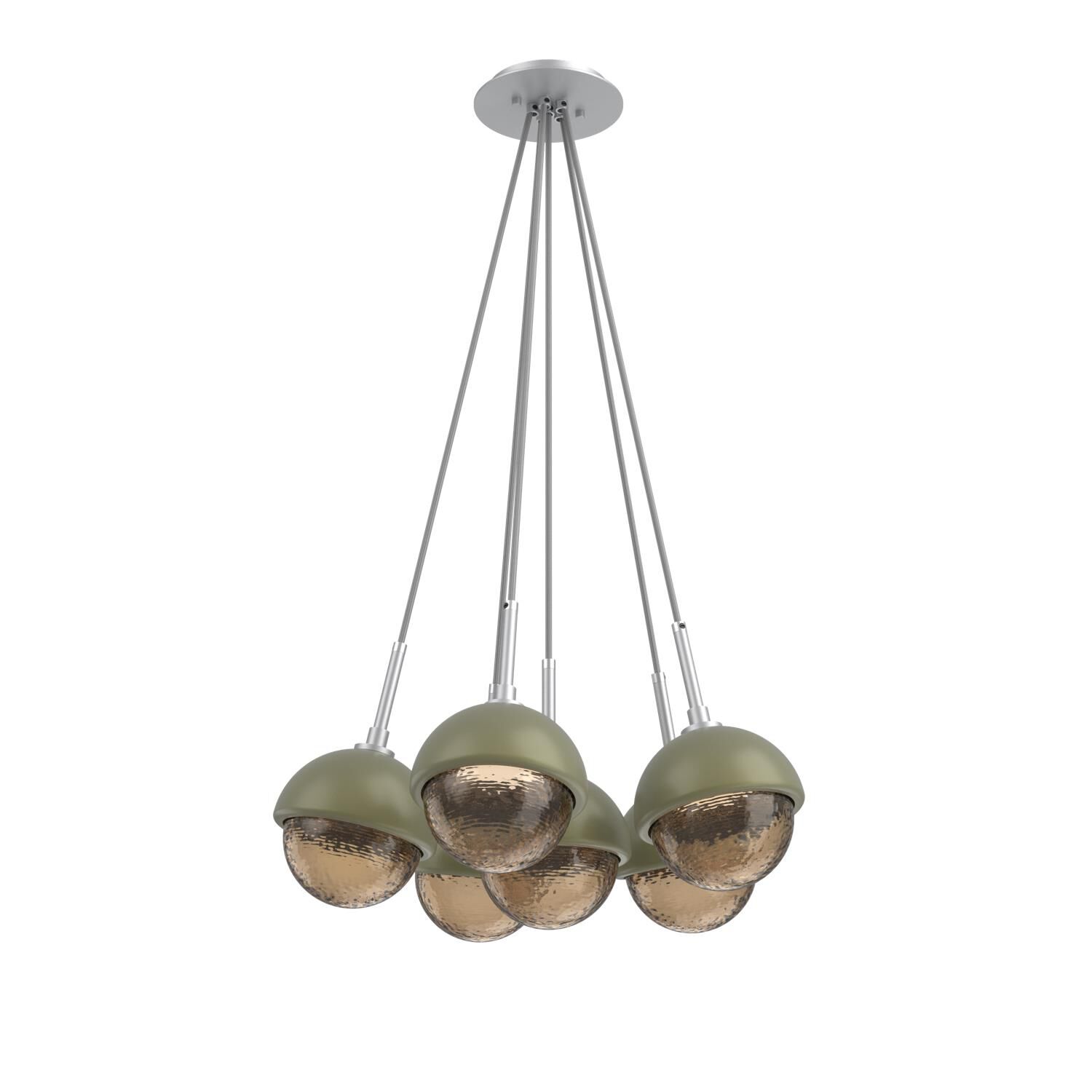 Levi Wilson Cabochon 19 Inch Multi Pendant Light by Hammerton Studio