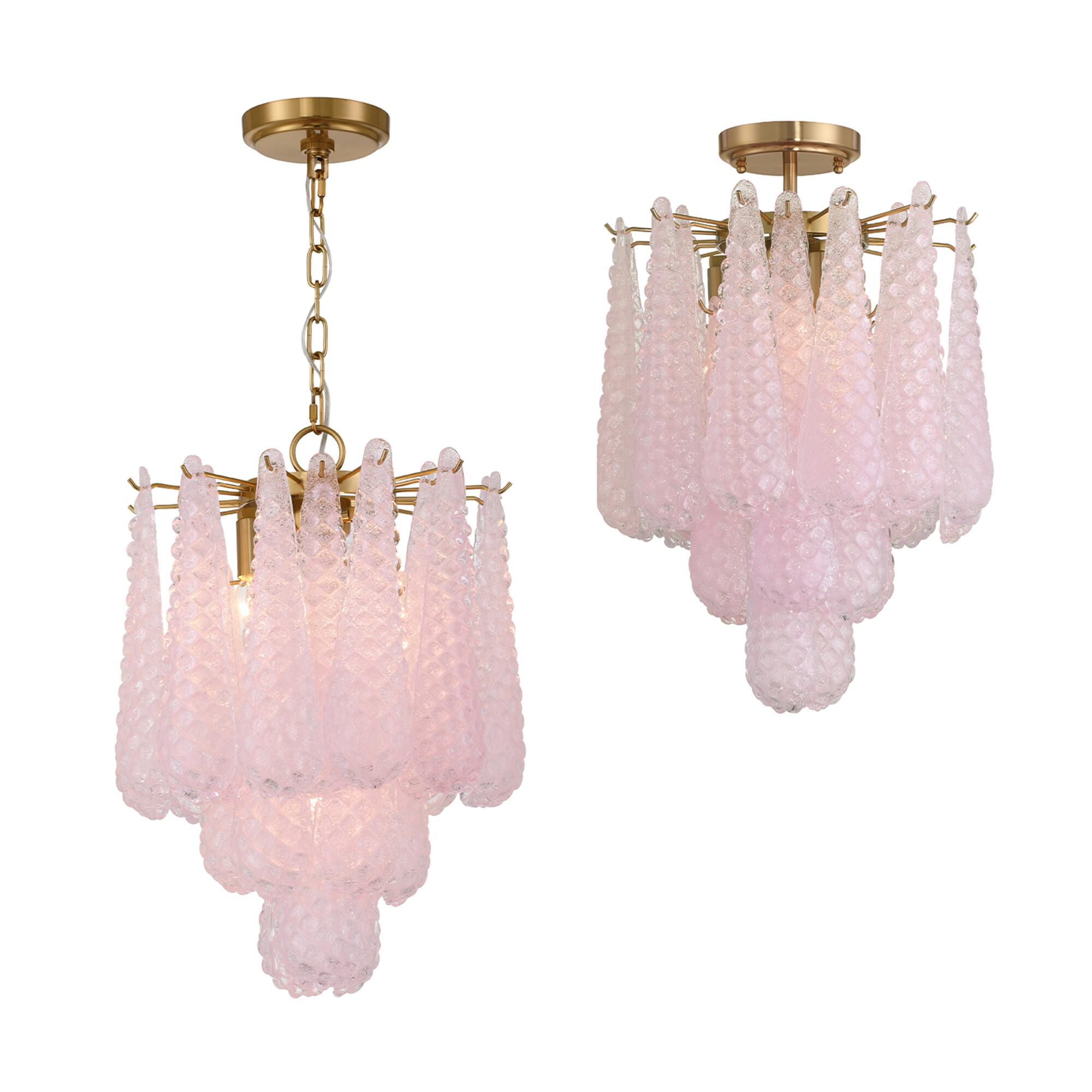 Ollie 14 Inch 4 Light Semi Flush Mount,