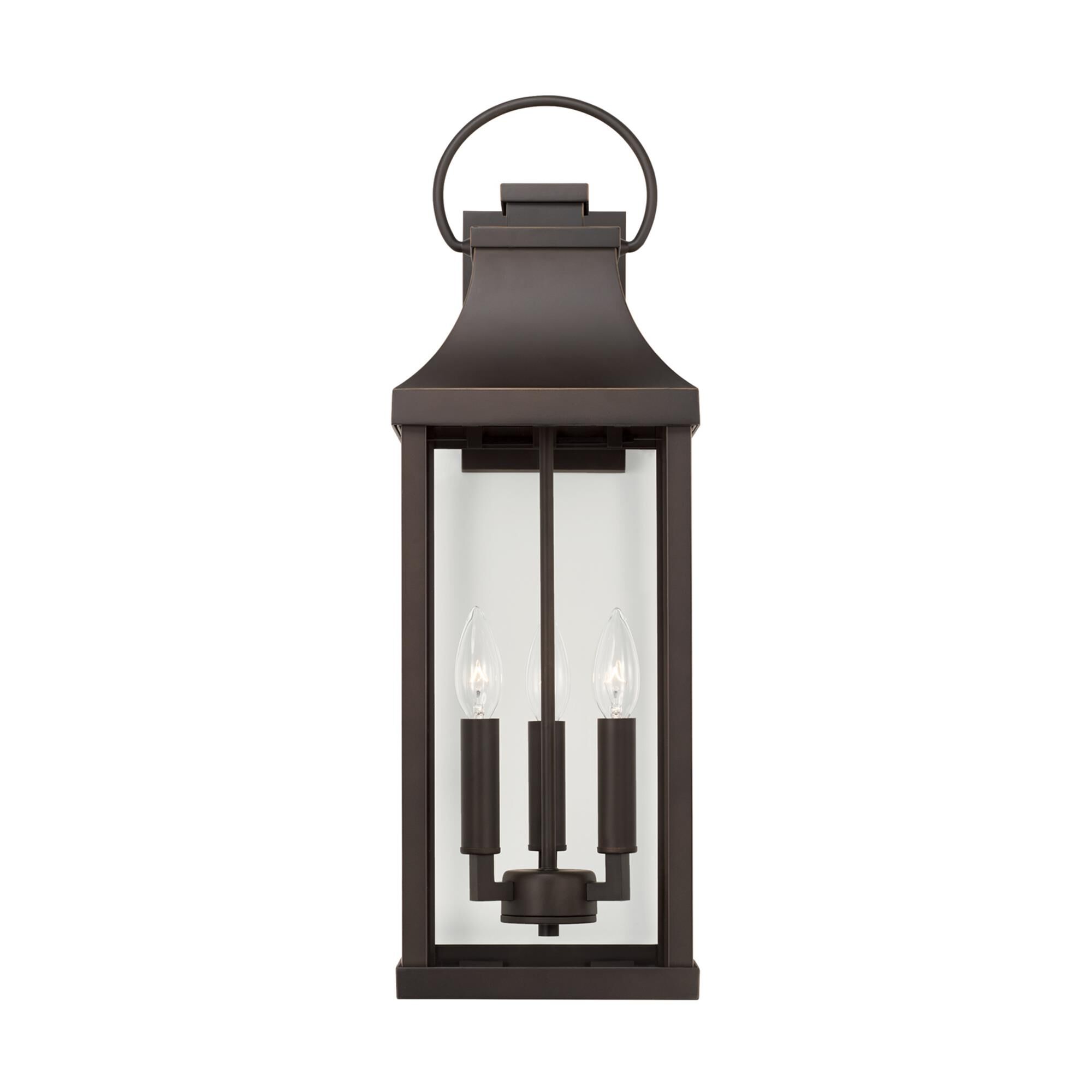 Shown in Oiled Bronze finish and Clear glass