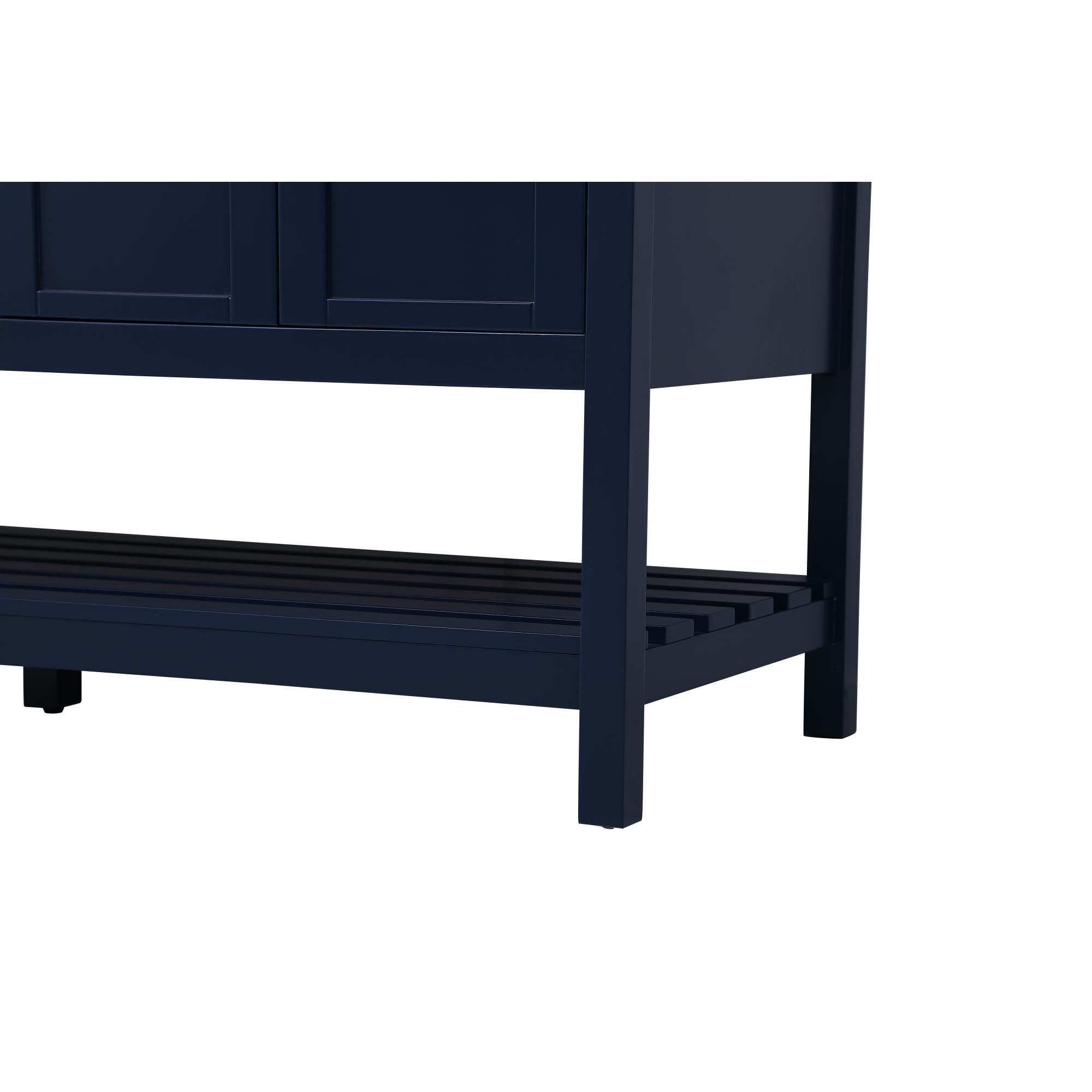 Shown in Blue And Gold With Carrara White Marble finish