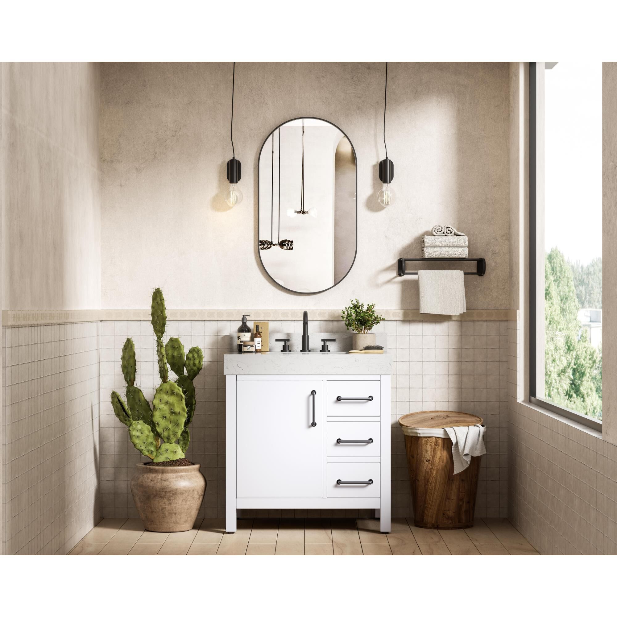 Shown in White finish