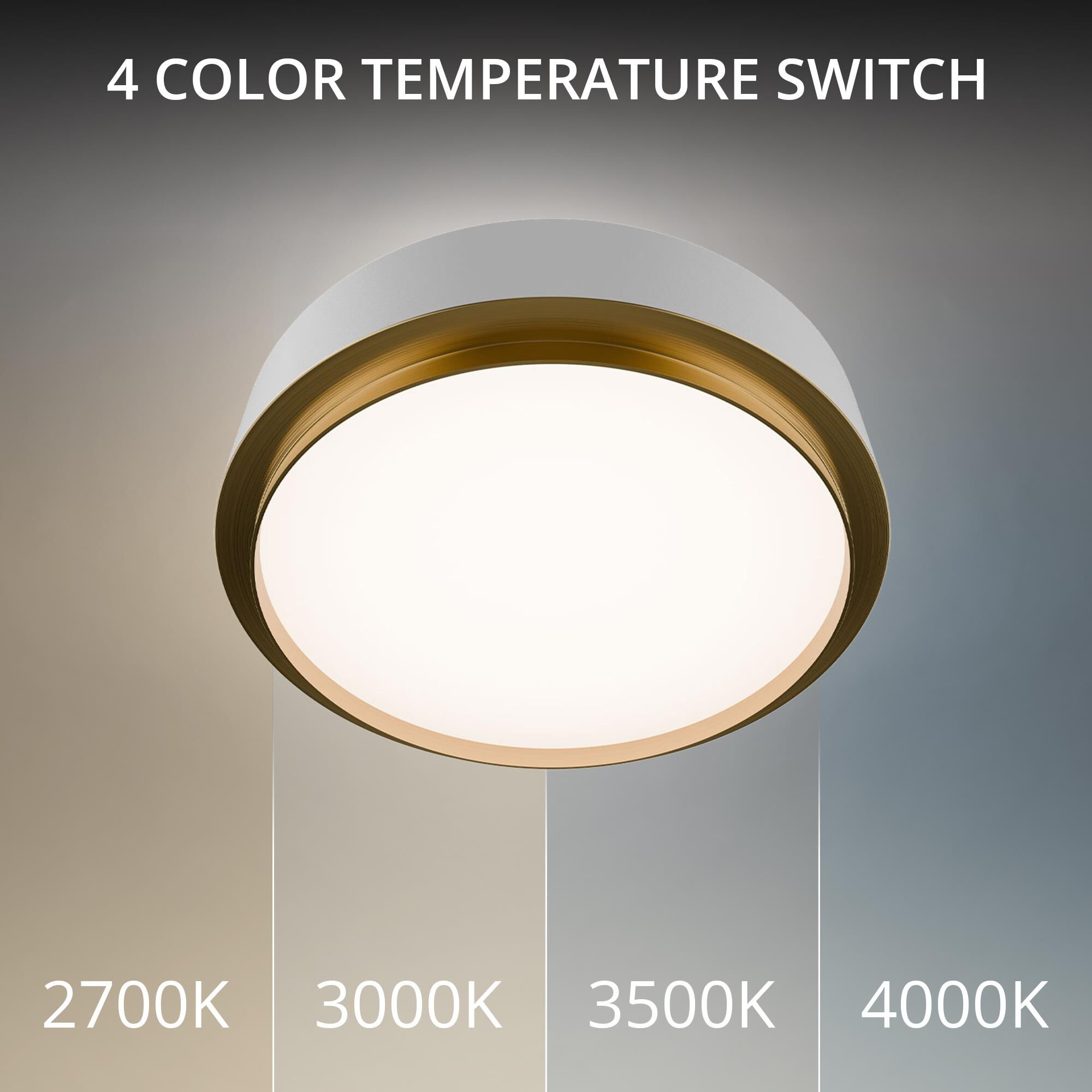 Shown in White and Aged Brass finish