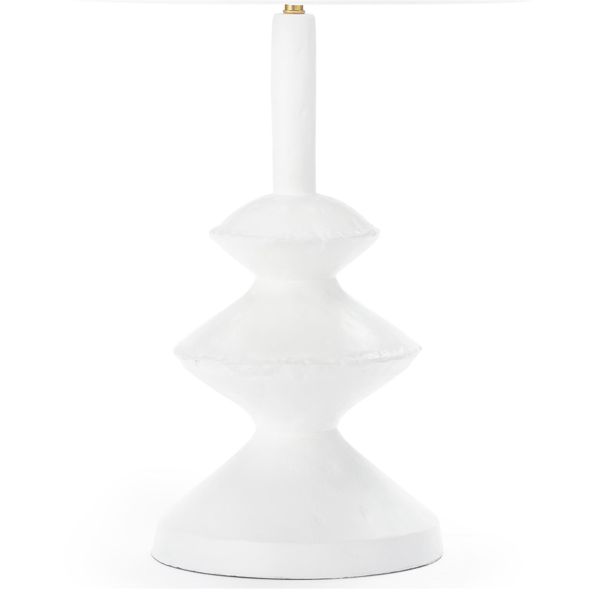 Shown in White finish and Linen shade