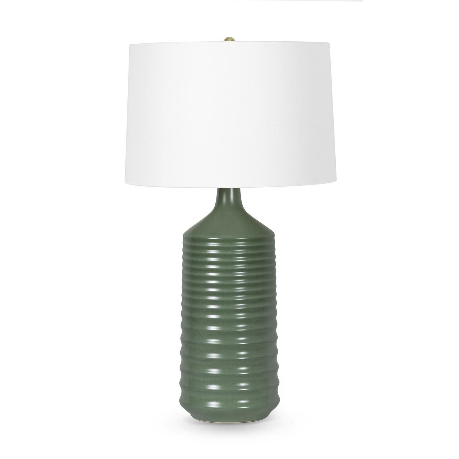 Shown in Green finish and Linen shade