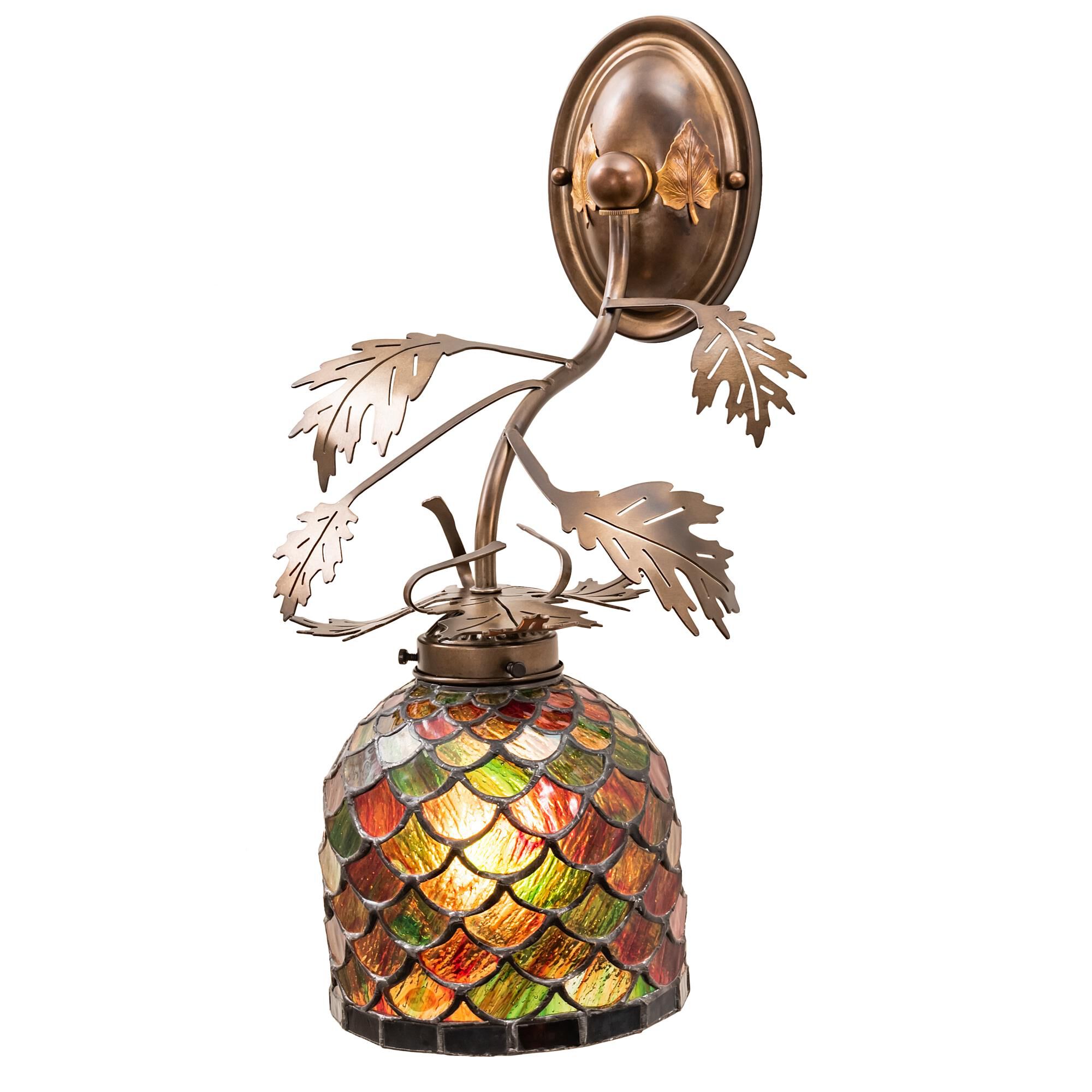 Oak Leaf 15 Inch Wall Sconce by Meyda Lighting