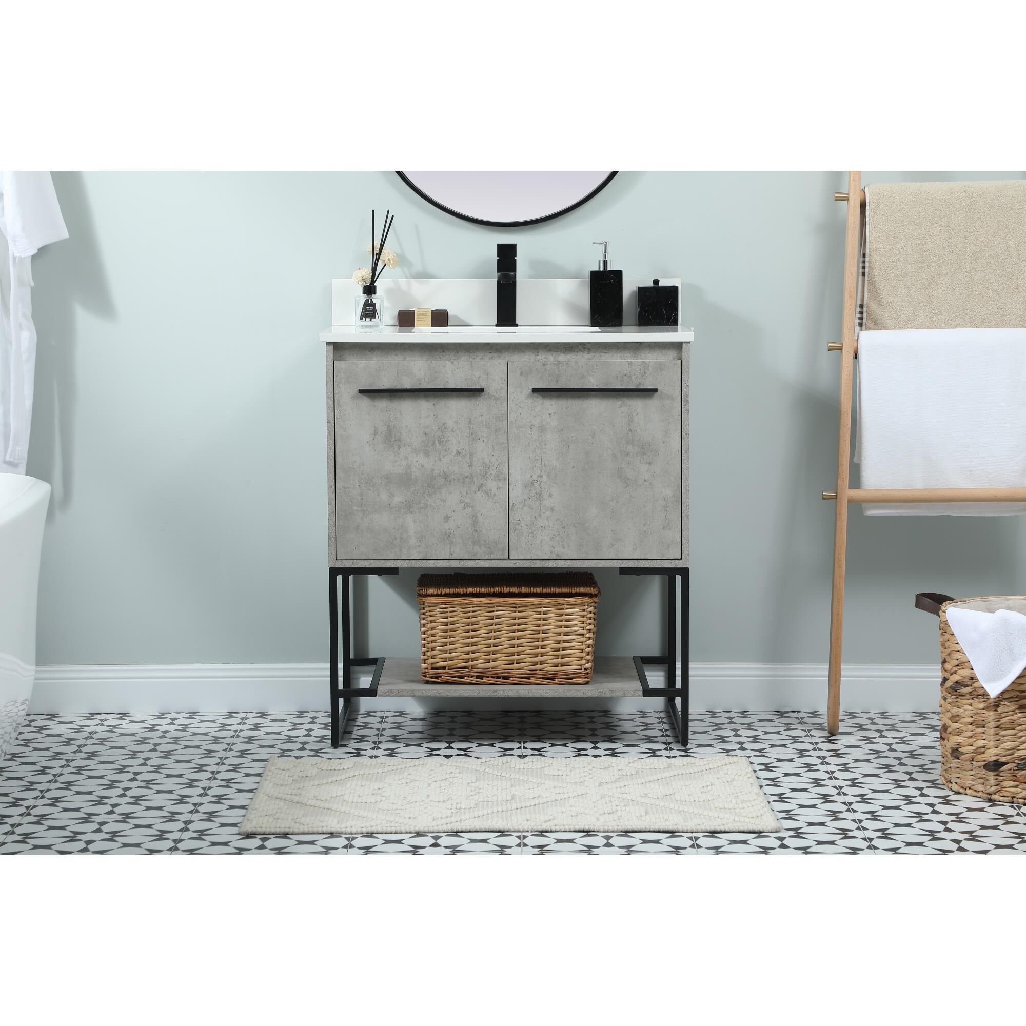 Shown in Concrete Grey finish