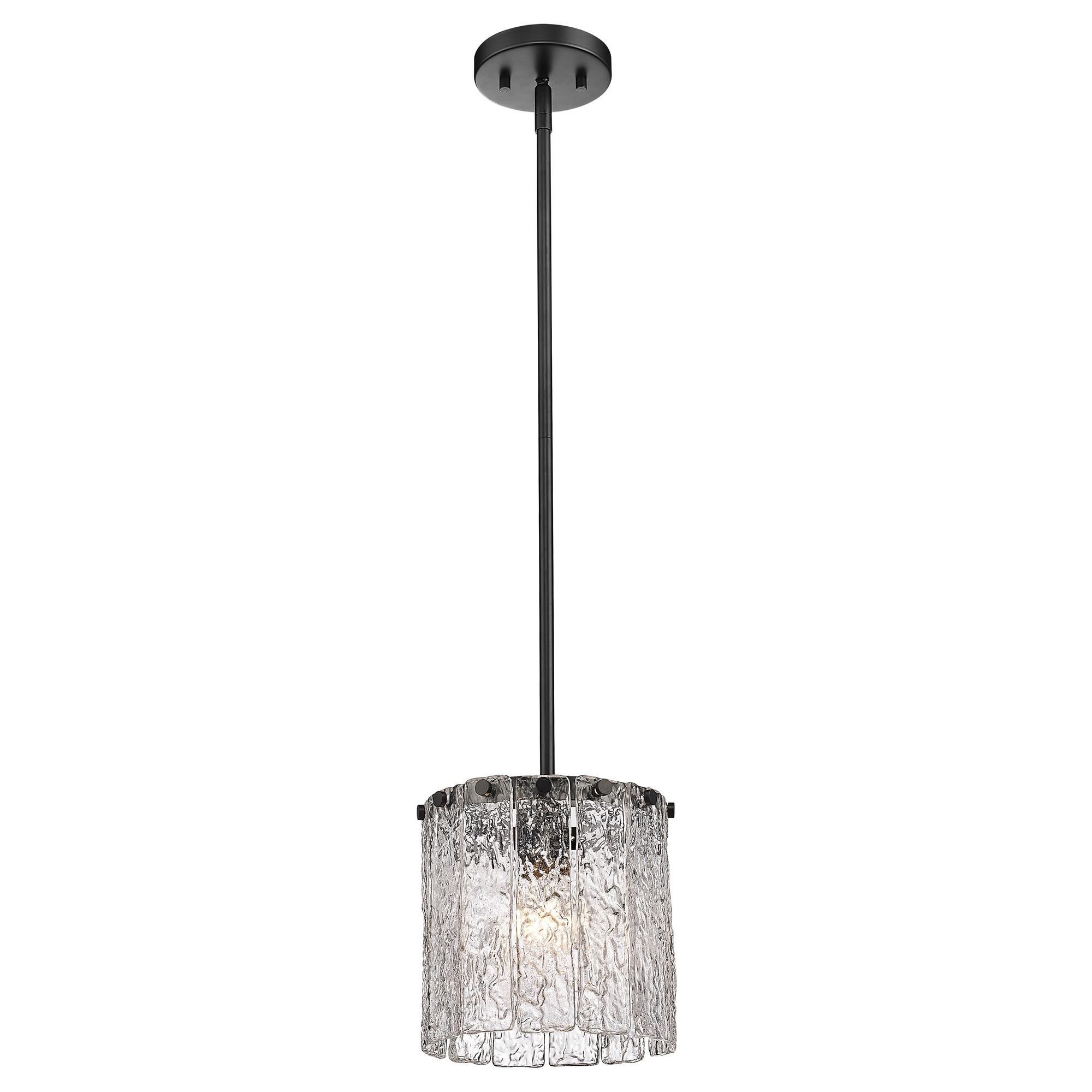 Shown in Matte Black finish and Clear glass