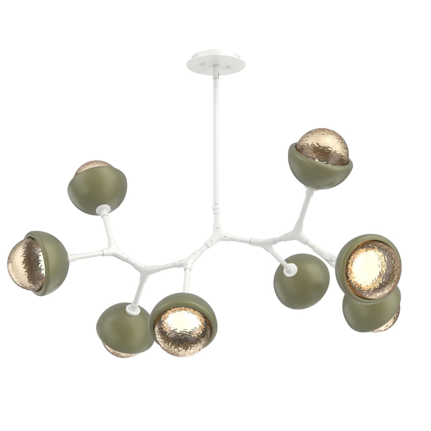 Levi Wilson Cabochon 38 Inch Linear Suspension Light by Hammerton Studio