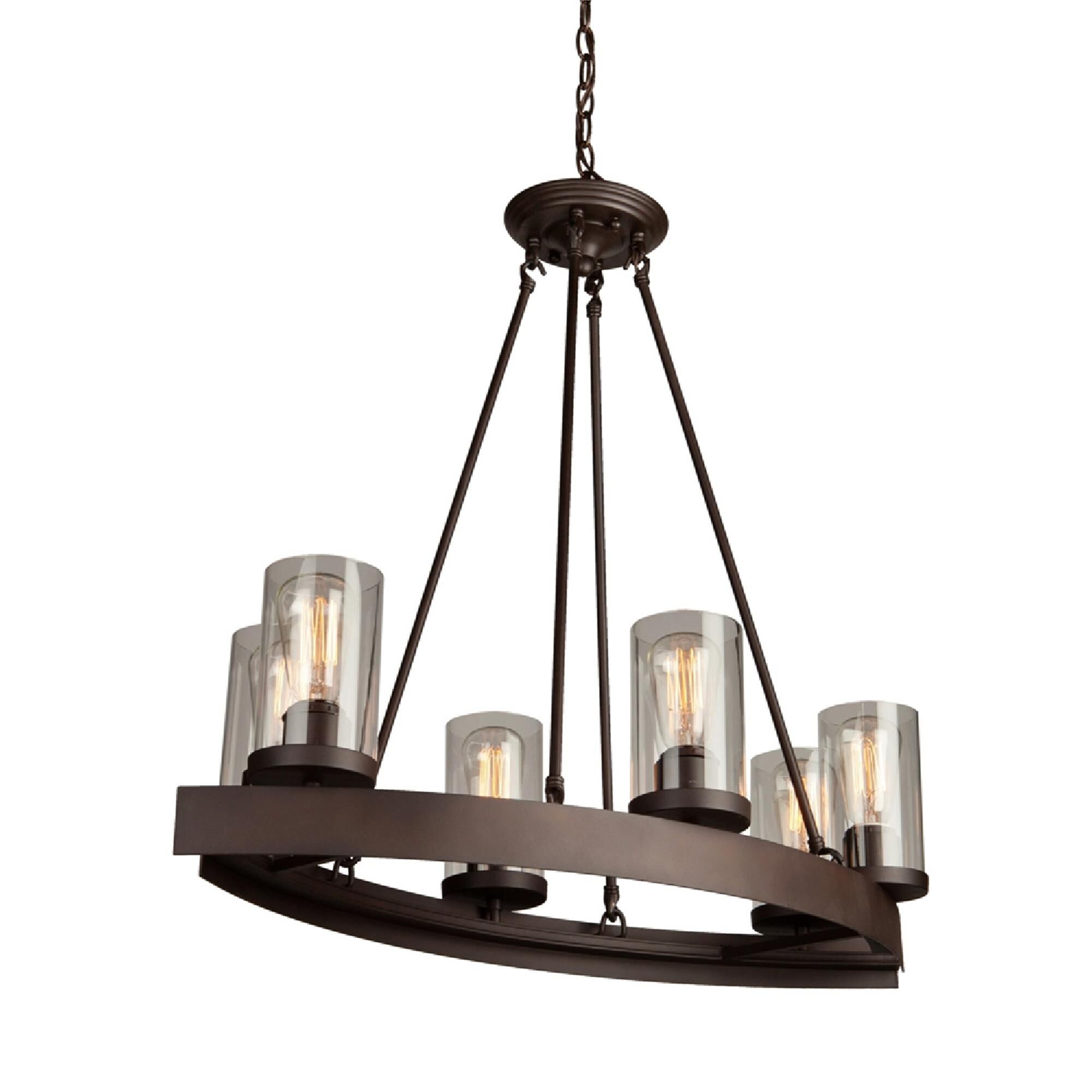 Shown in Oil Rubbed Bronze finish and Clear glass