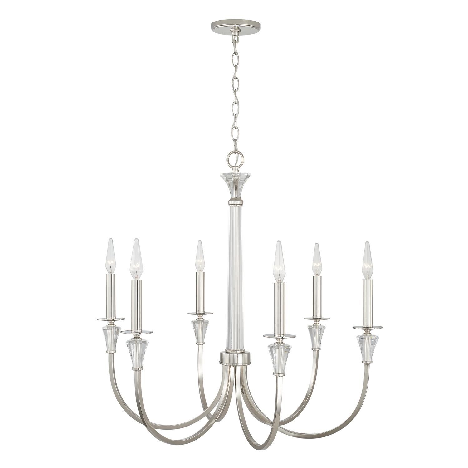 Laurent 30 Inch 6 Light Chandelier by Capital Lighting Fixture Company
