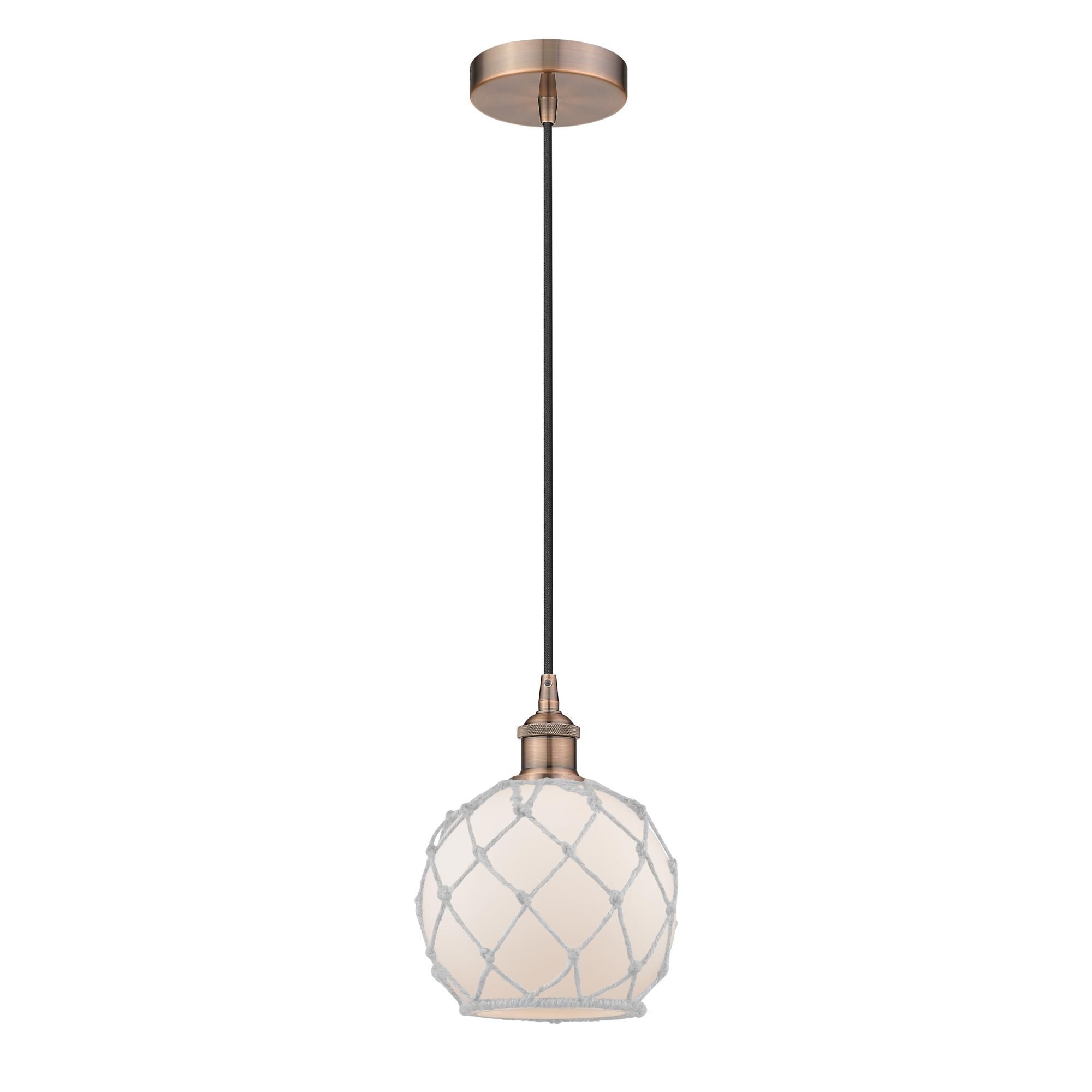 Innovations Lighting Bruno Marashlian Farmhouse Rope 8 Inch Mini Pendant