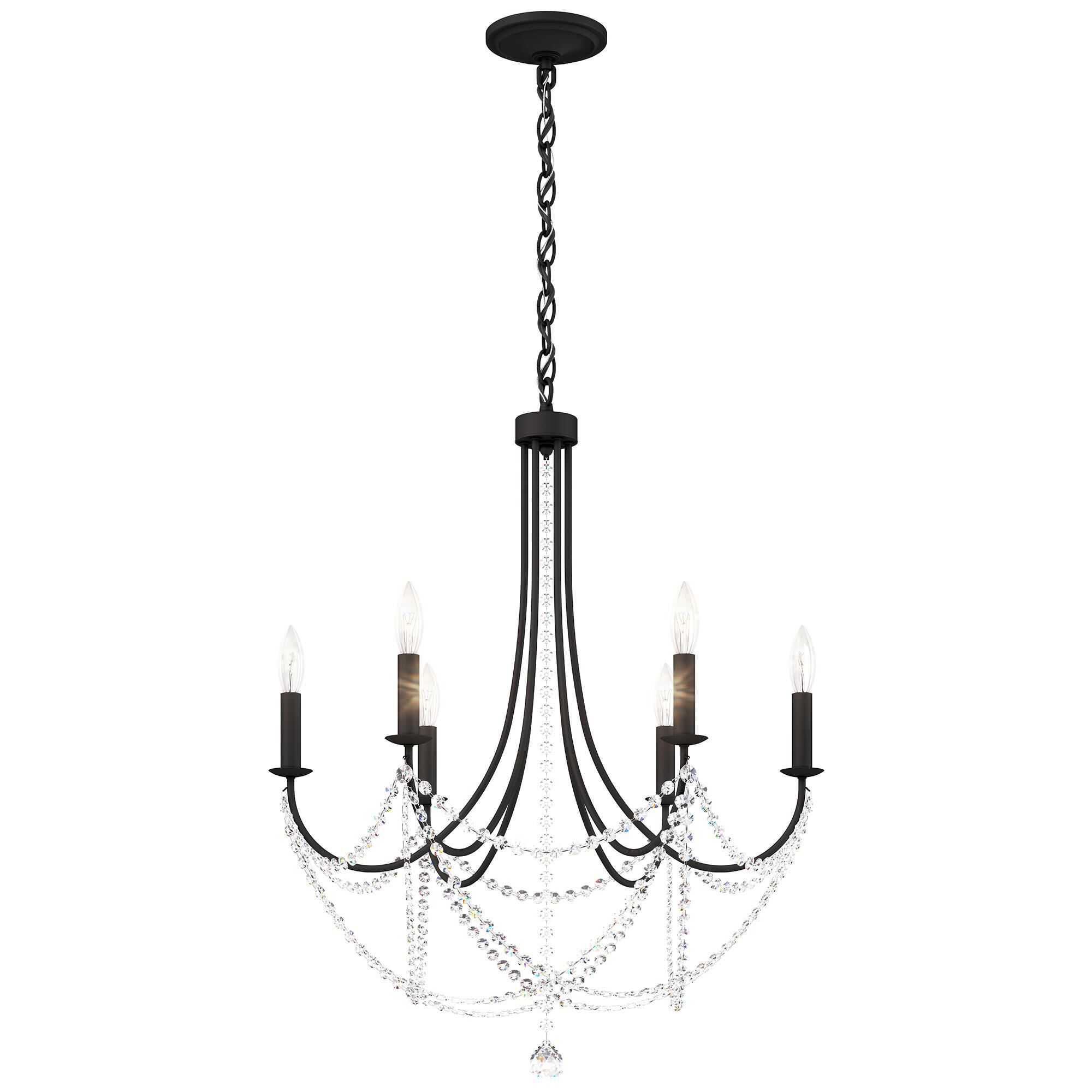 Verdana 24 Inch 6 Light Chandelier by Schonbek