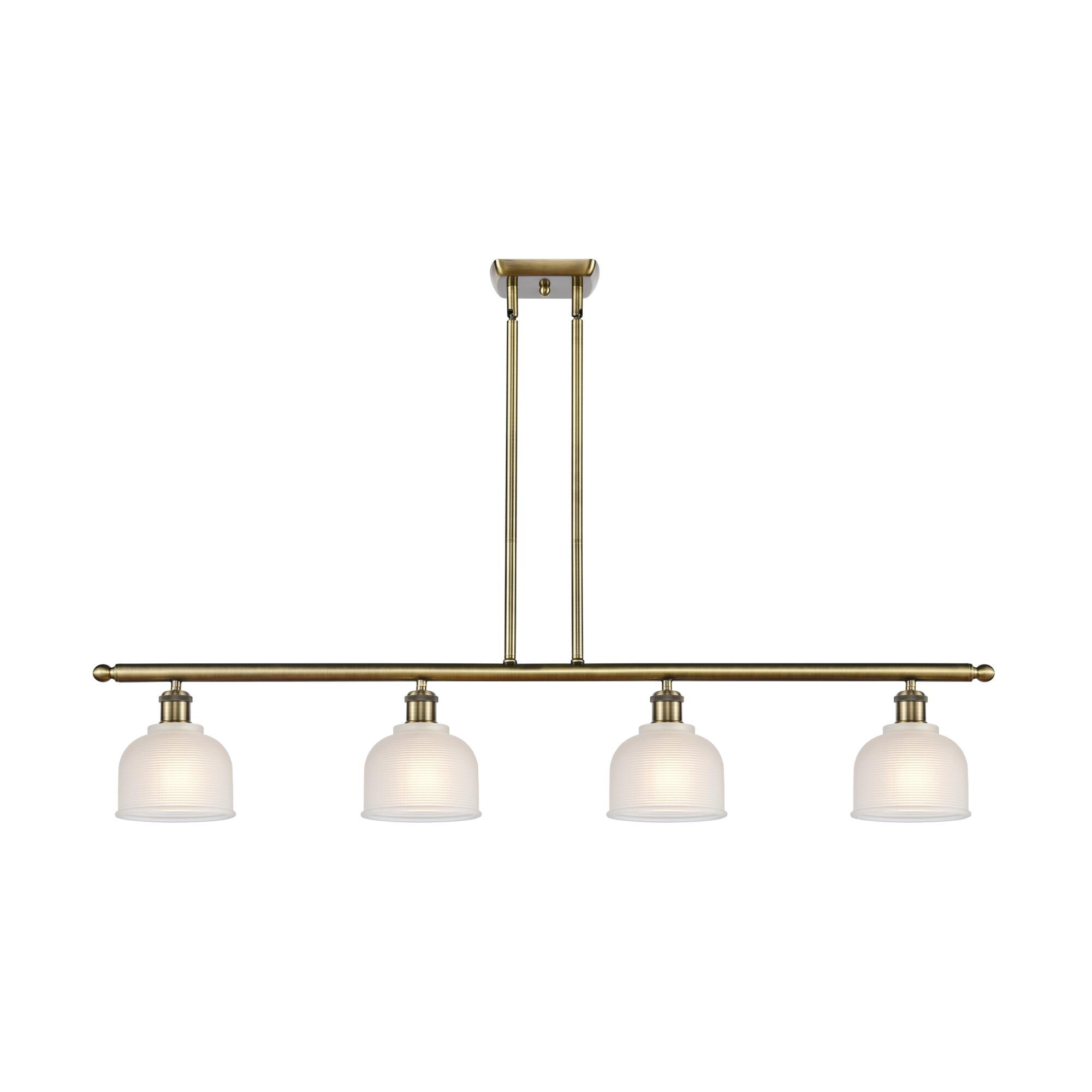 Shown in Antique Brass finish and Dome glass and Glass shade