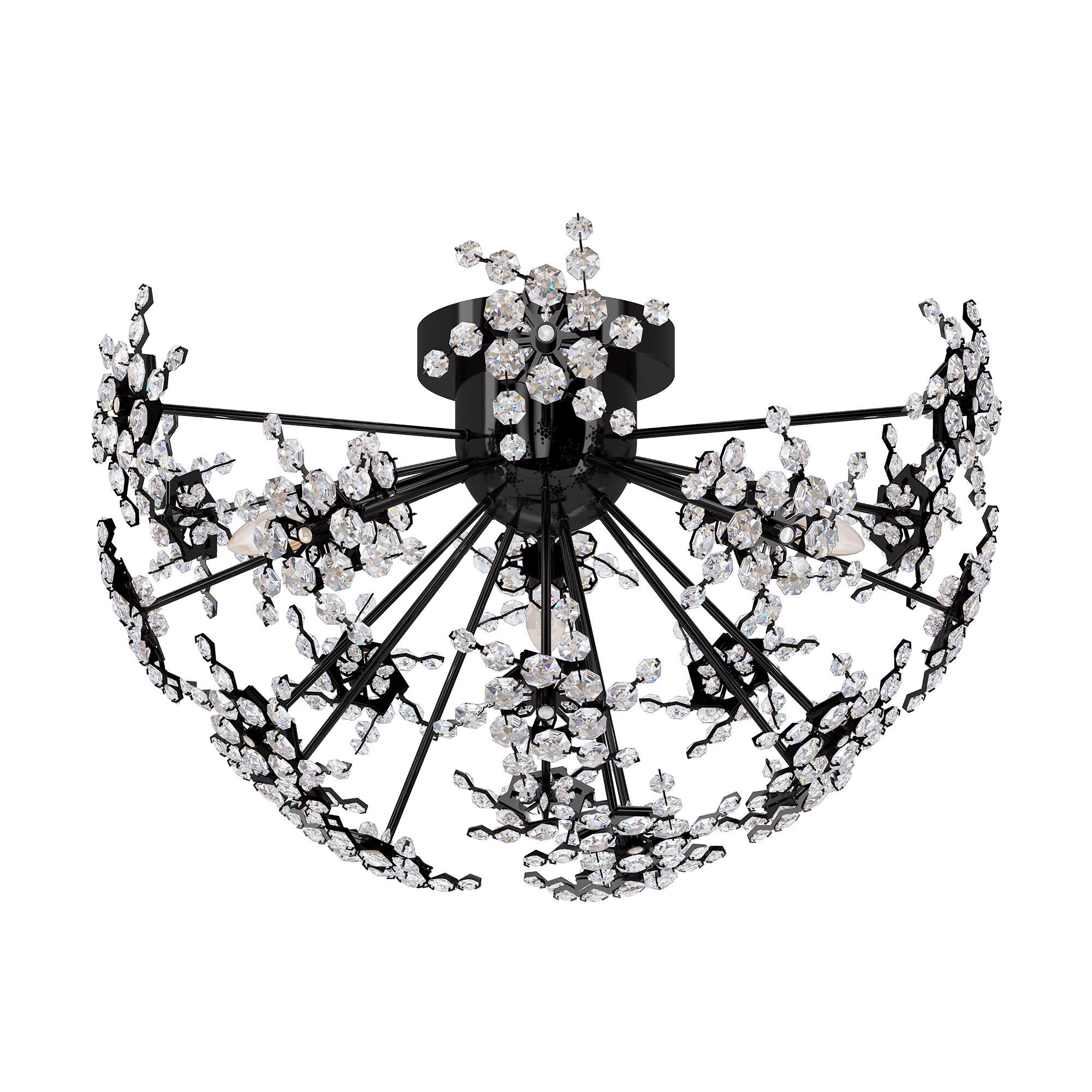 Shown in Jet Black finish and Clear Radiance crystal