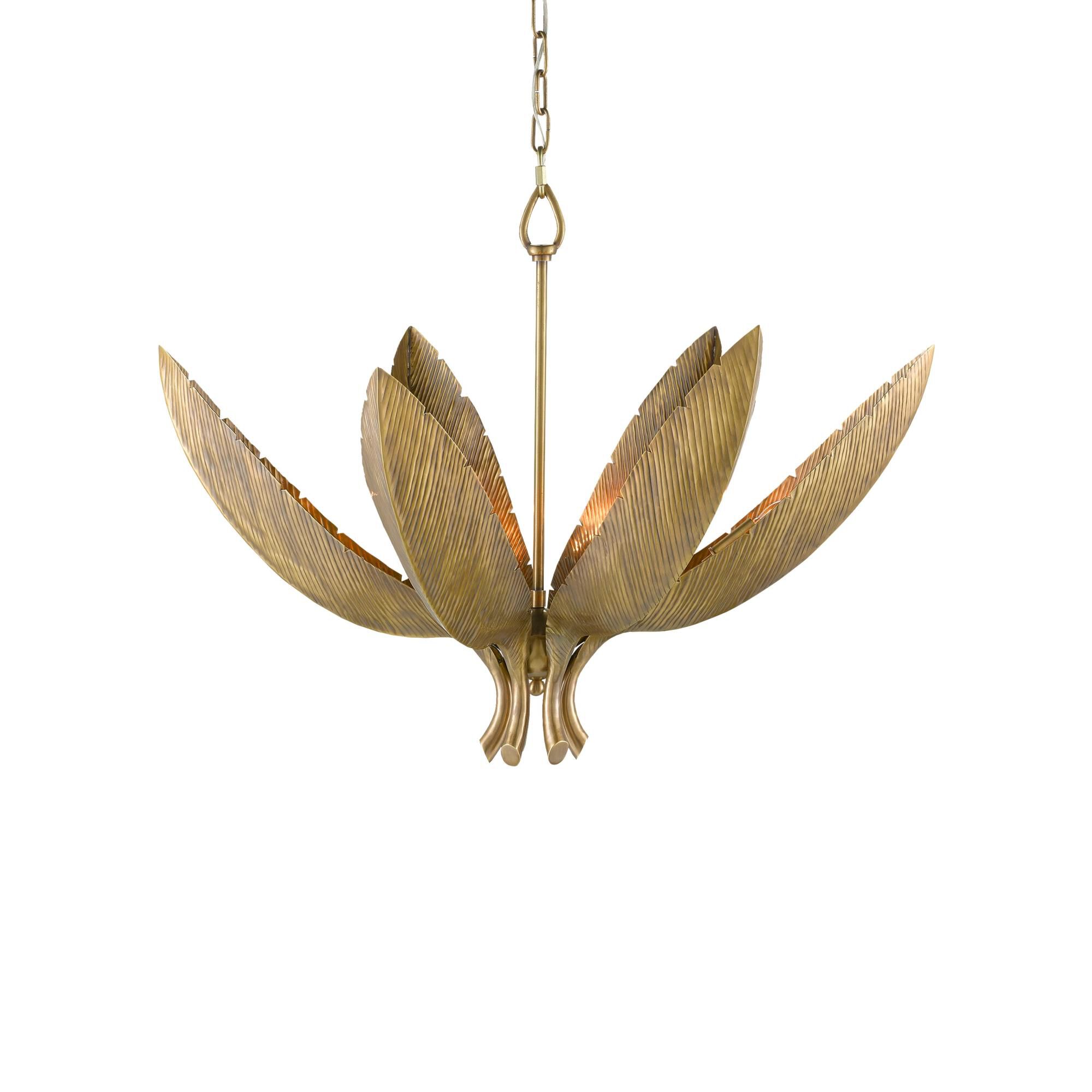 Bird Of Paradise 6 Light Chandelier by Currey and Company